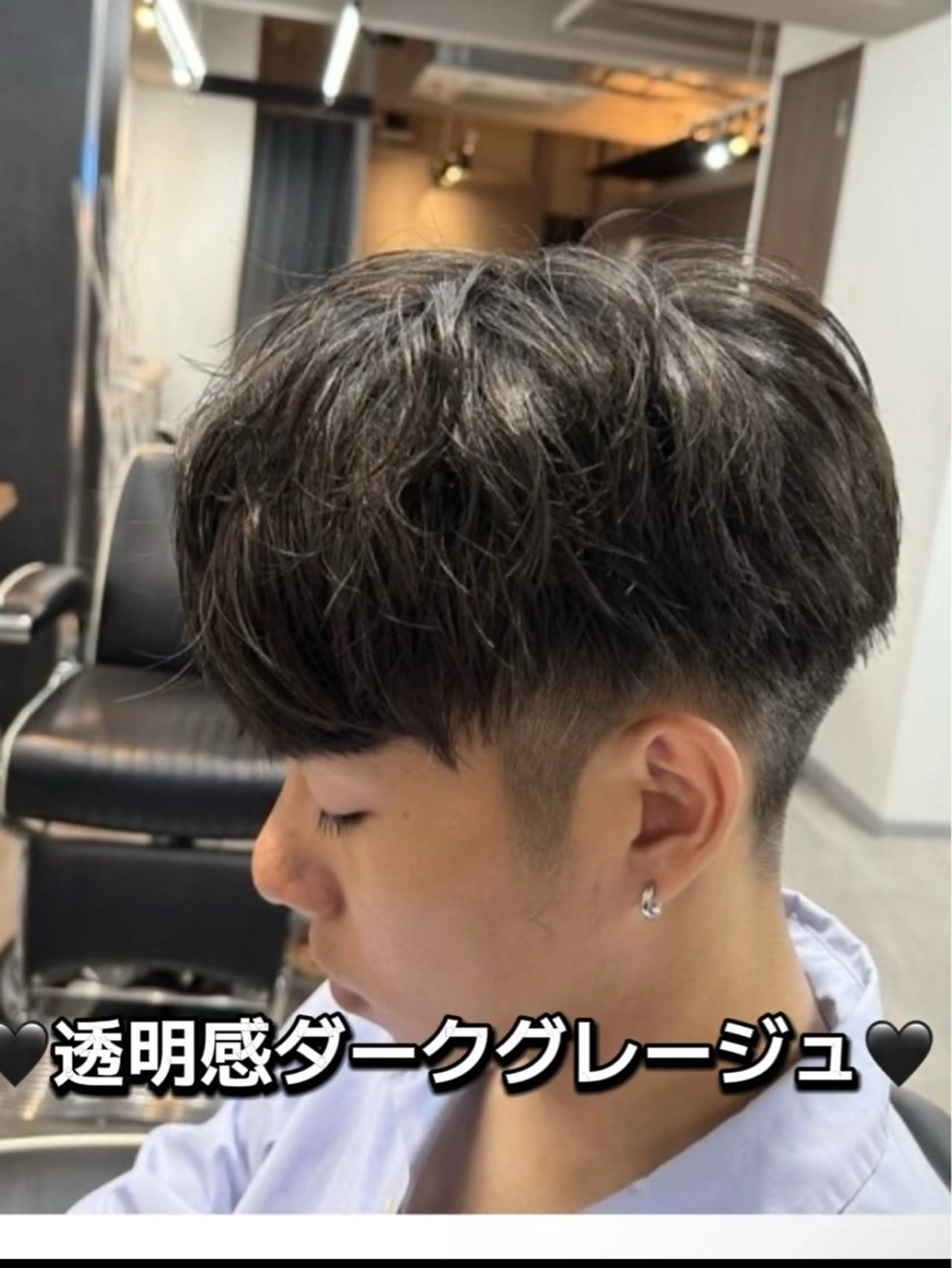 ショート カラー メンズ マッシュ 学生（メンズ向け） 学生 ヘアカラー 櫂斗／透明感カラー／ 大宮／モデル様募集のヘアスタイル