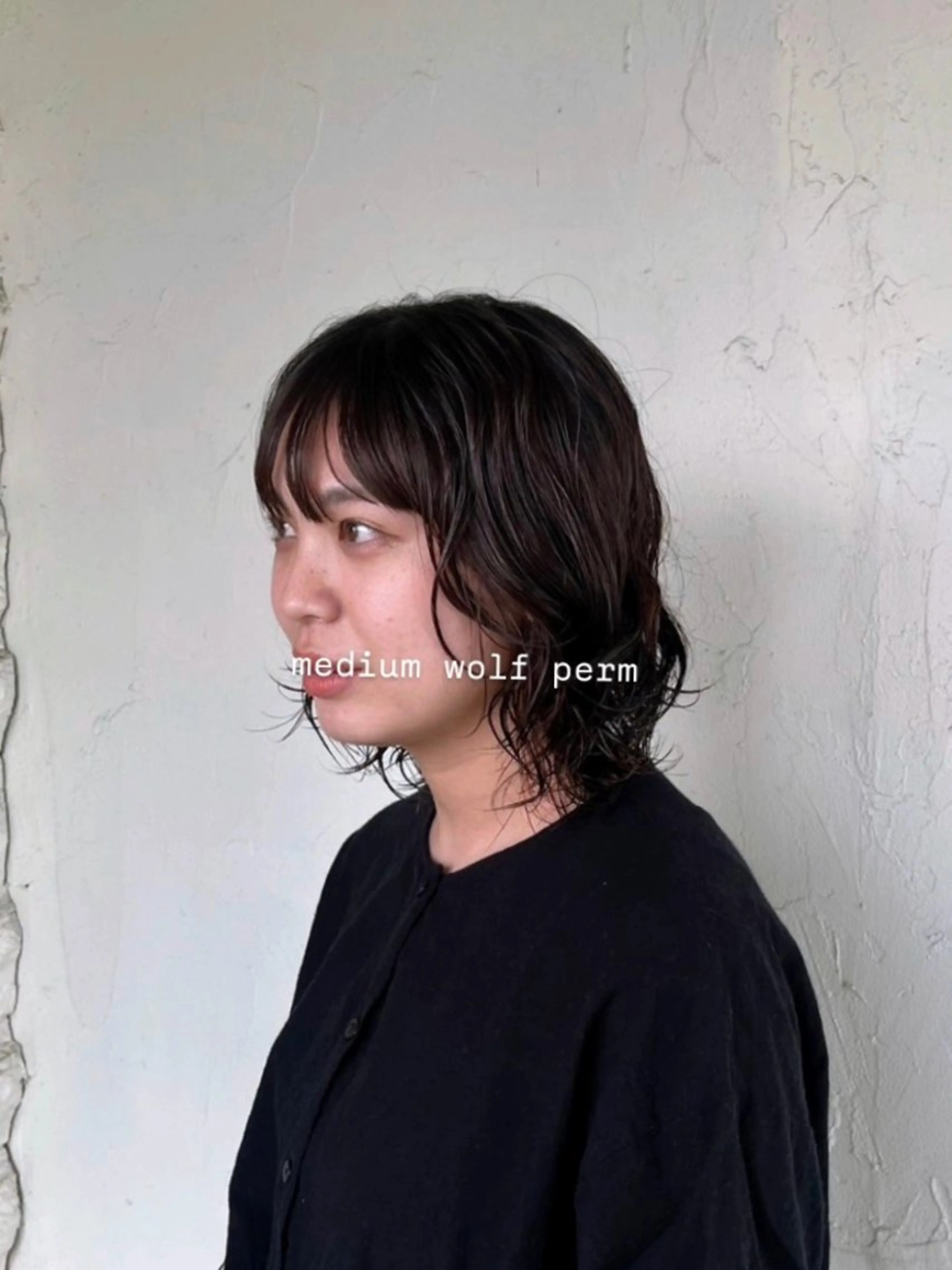 パーマ ミディアム ミディアムパーマ レイヤーカット ウルフカット ウルフレイヤー カット パーマ ルプラボウ　小野寺 菜穂/豊橋/パーマのヘアスタイル