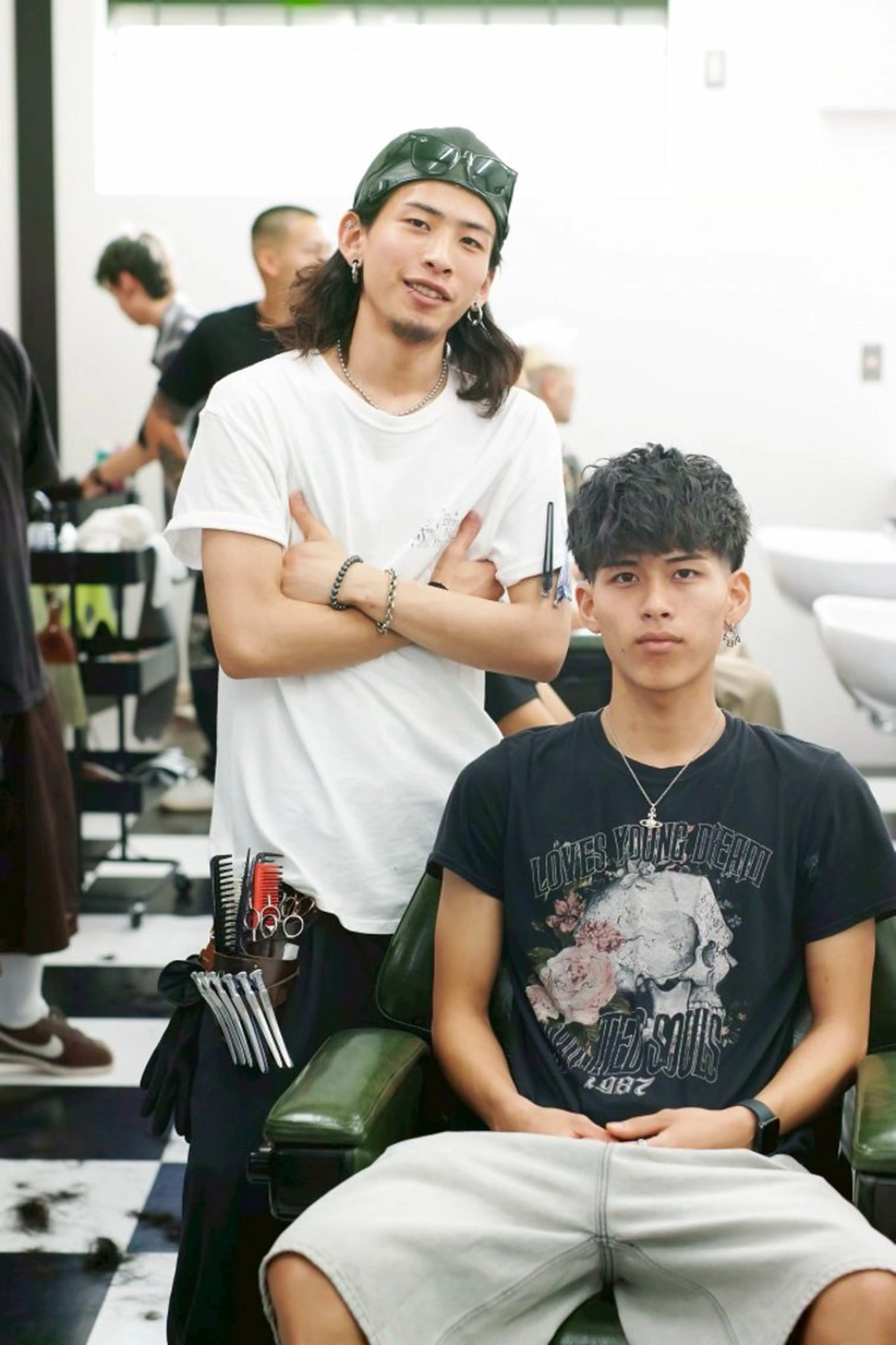 ショート パーマ メンズ 梅本 淑人のヘアスタイル