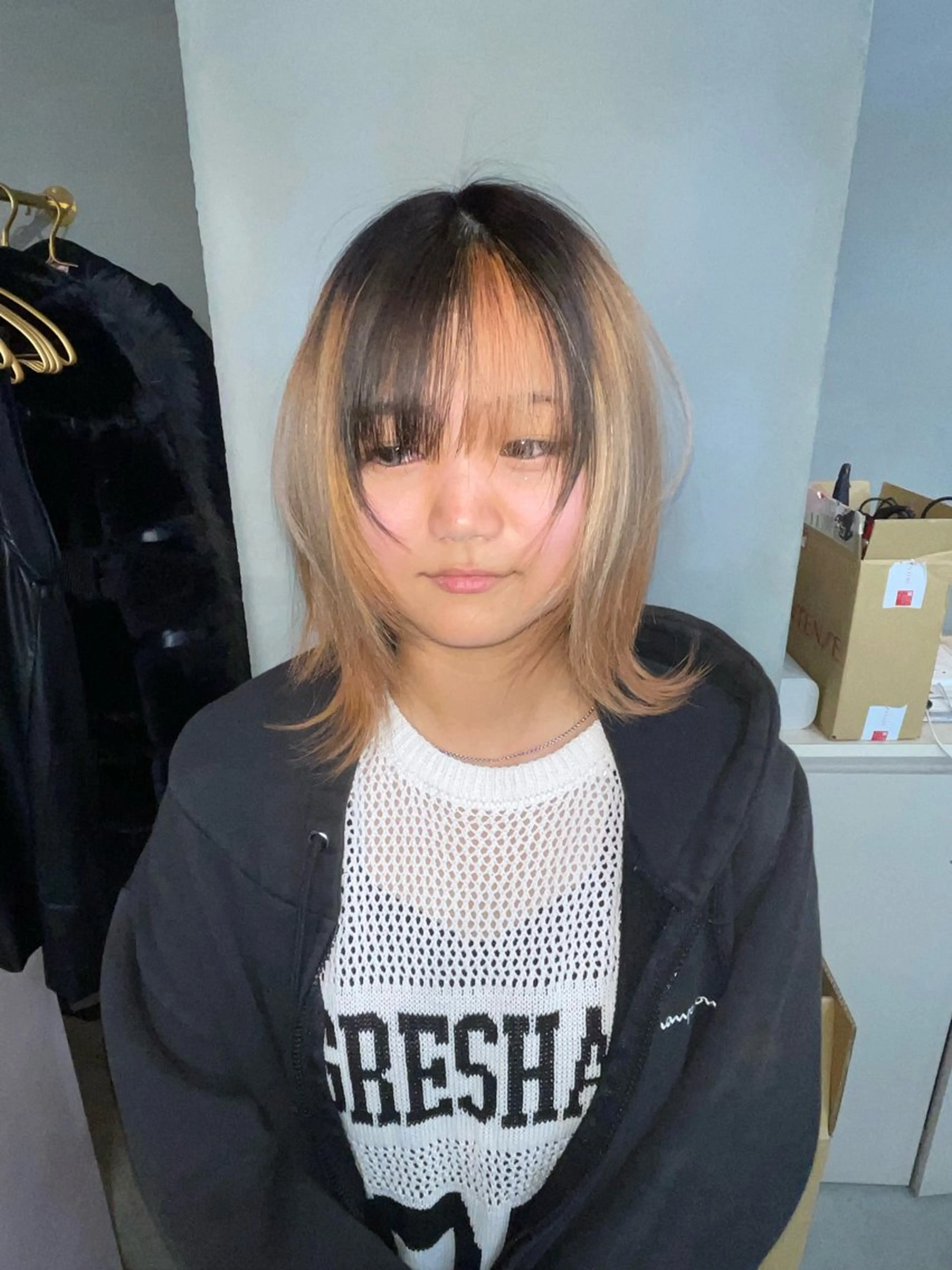 ミディアム カラー ヘアカラー トリートメント qulim【クリム】 /ハイトーン/海音のヘアスタイル