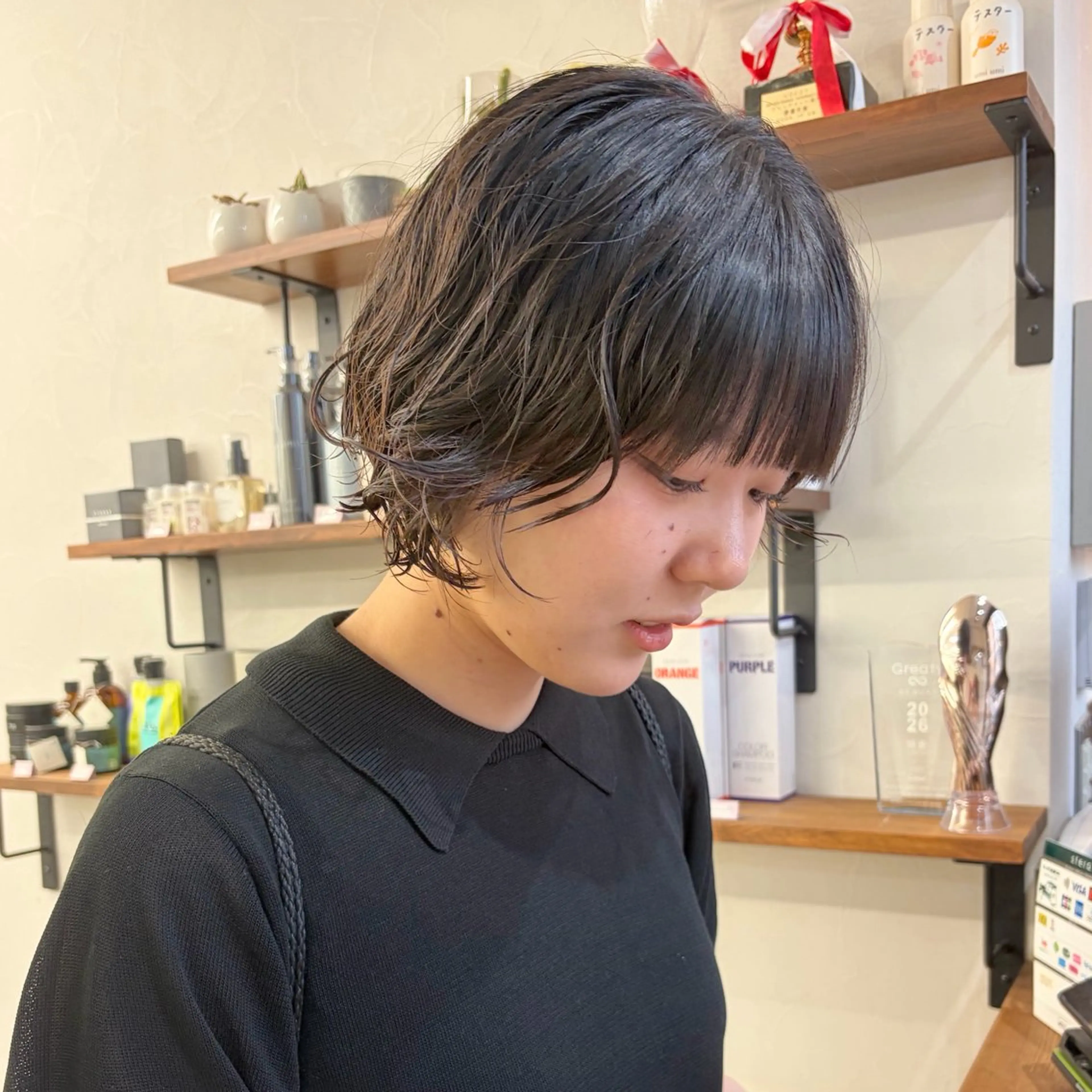 ショート パーマ ボブ 髪質改善 レイヤーカット 似合わせカット ショートヘア カット パーマ トリートメント 初めてのショート お任せください✂️のヘアスタイル