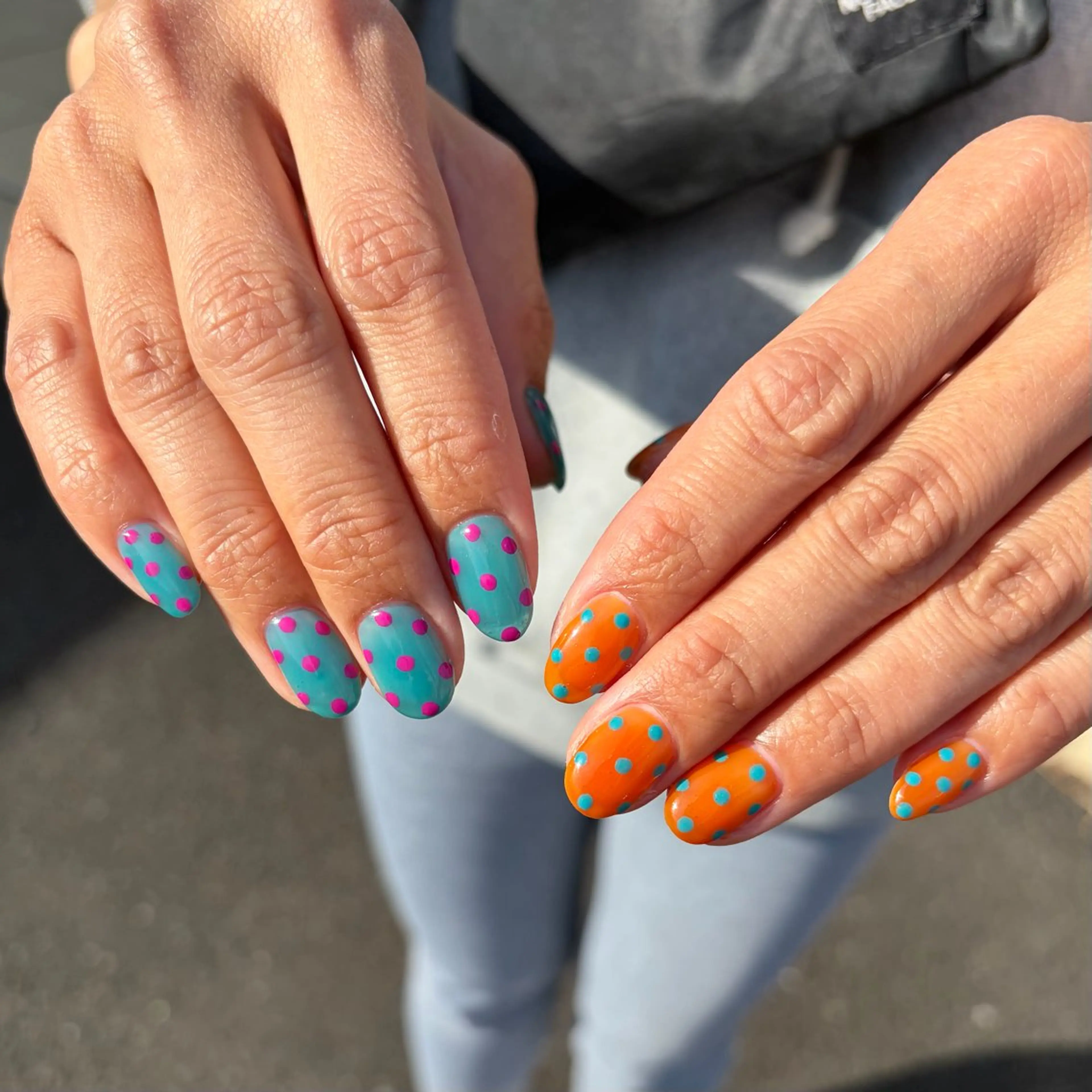 ネイル ドット 春ネイル ハンドネイル フットネイル GRANDEUR焼津 Nana🦖のネイルデザイン