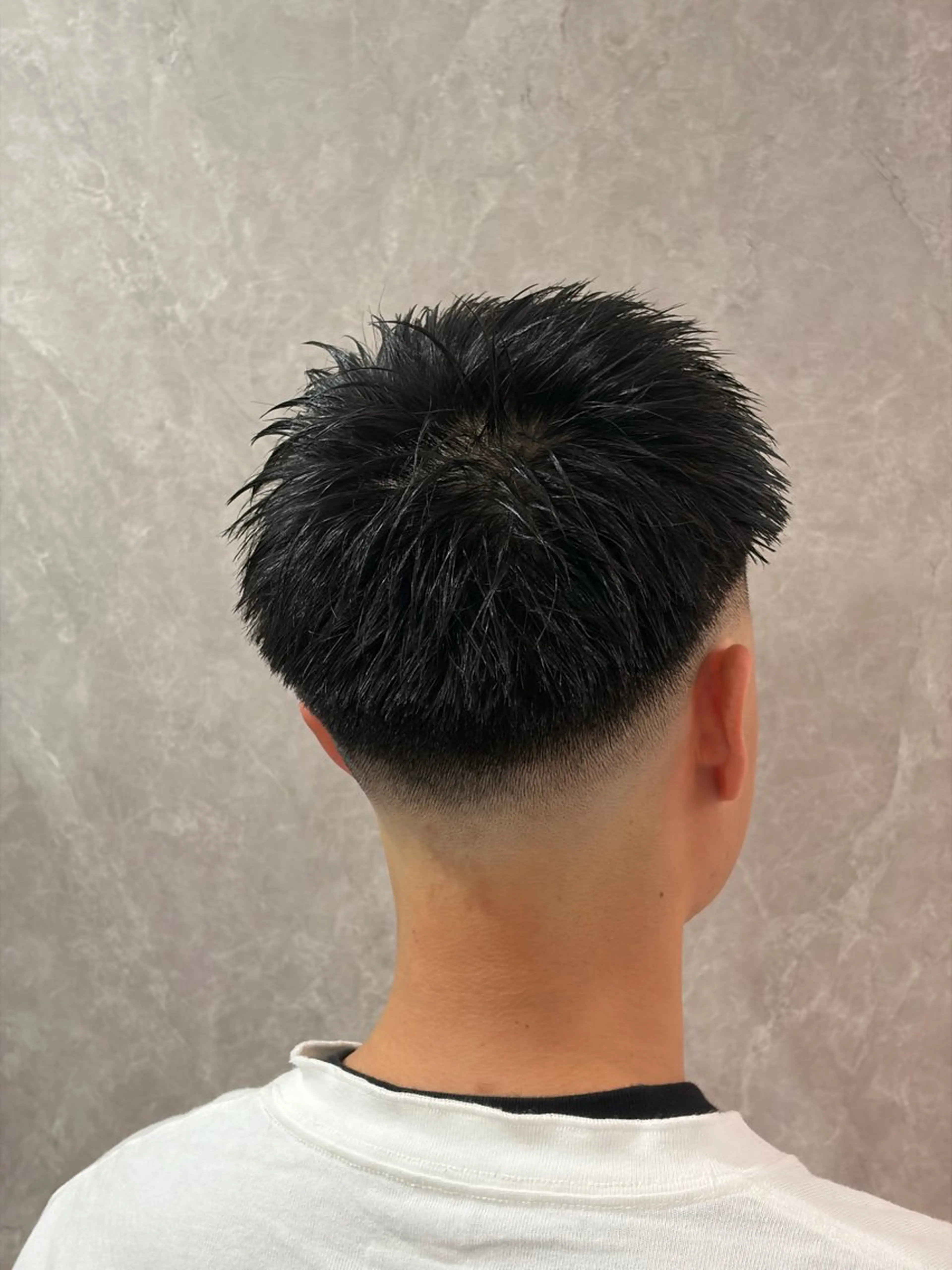 ショート メンズ アップバング フェードカット 高橋 怜玖／仙台／長町のヘアスタイル