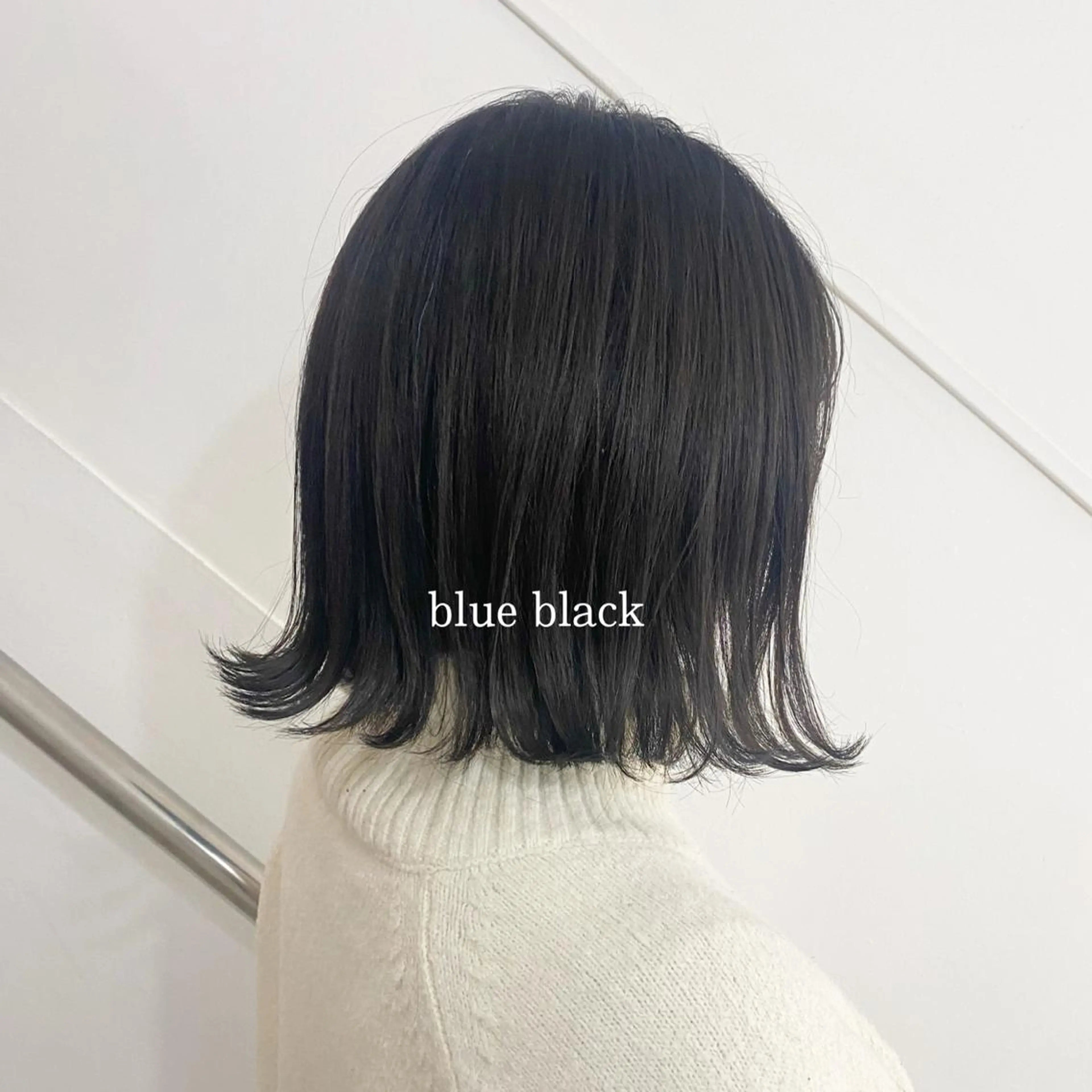 ショート カラー 黒髪 ブルーカラー ブルーブラック ハル🌸柔色/ ブリーチなし/艶髪のヘアスタイル