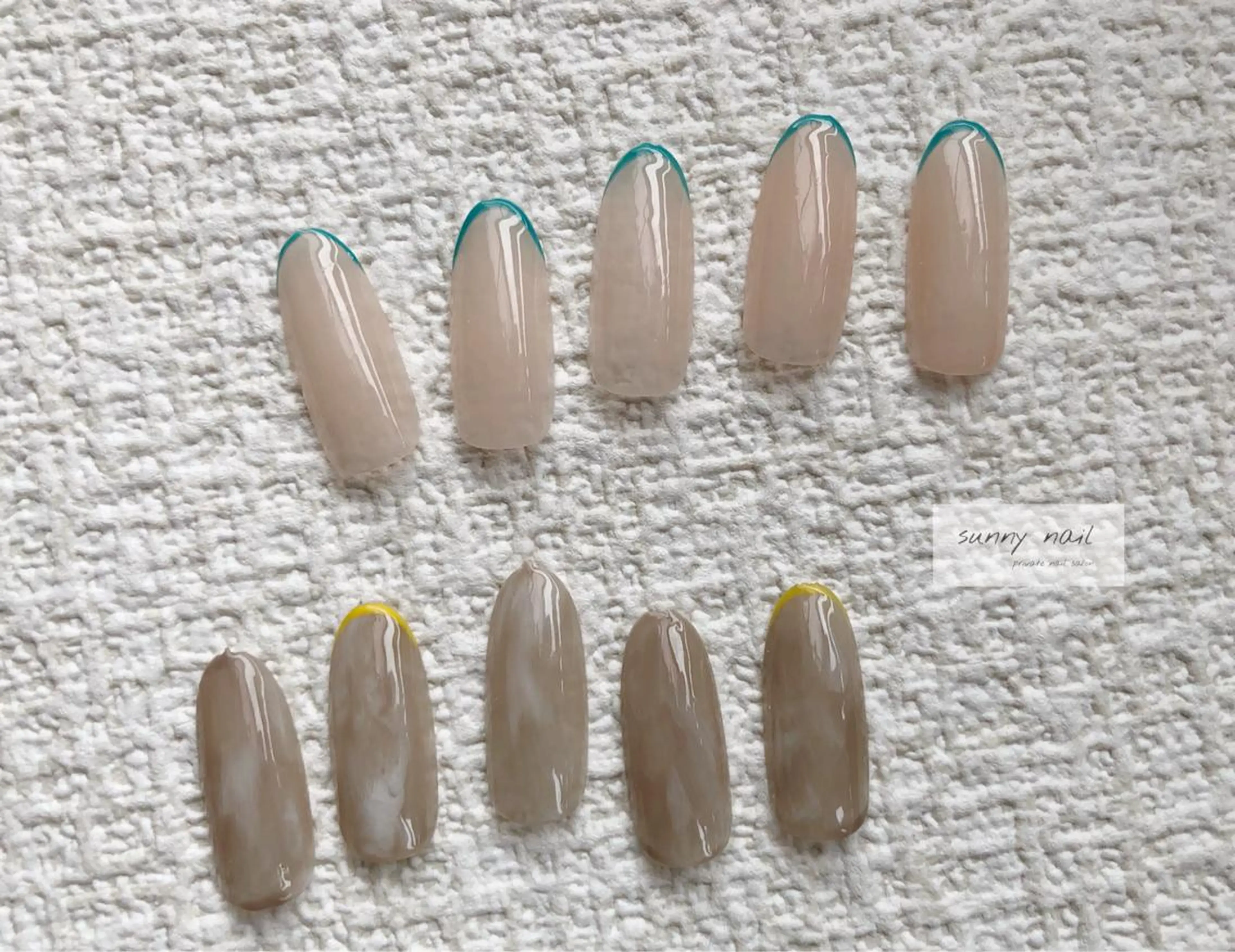 ネイル カジュアル フレンチネイル ジェルネイル ニュアンスネイル パラジェル sunny nailのネイルデザイン