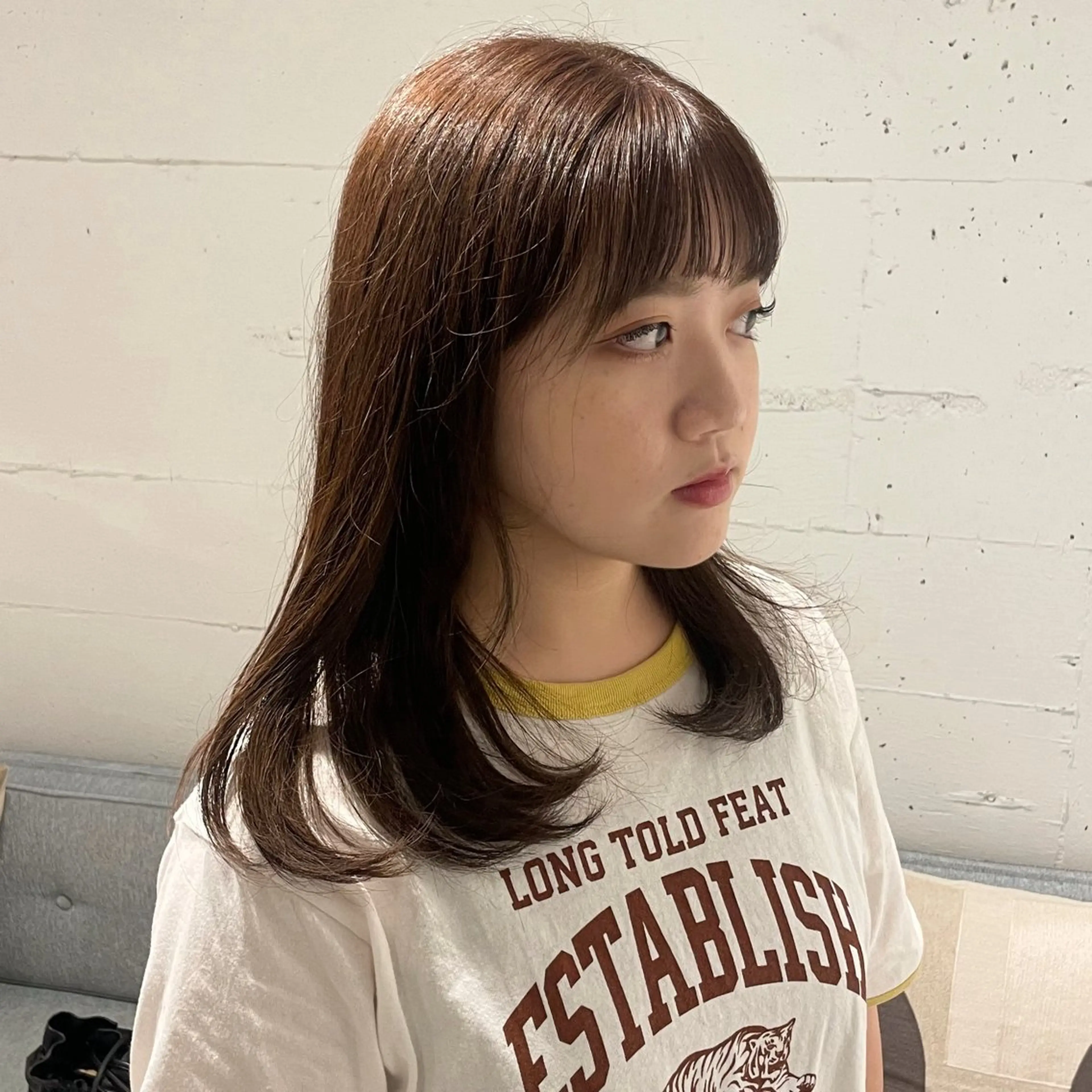 セミロング カラー ヘアカラー トリートメント 暖色カラー / rio🐏 / 目黒のヘアスタイル