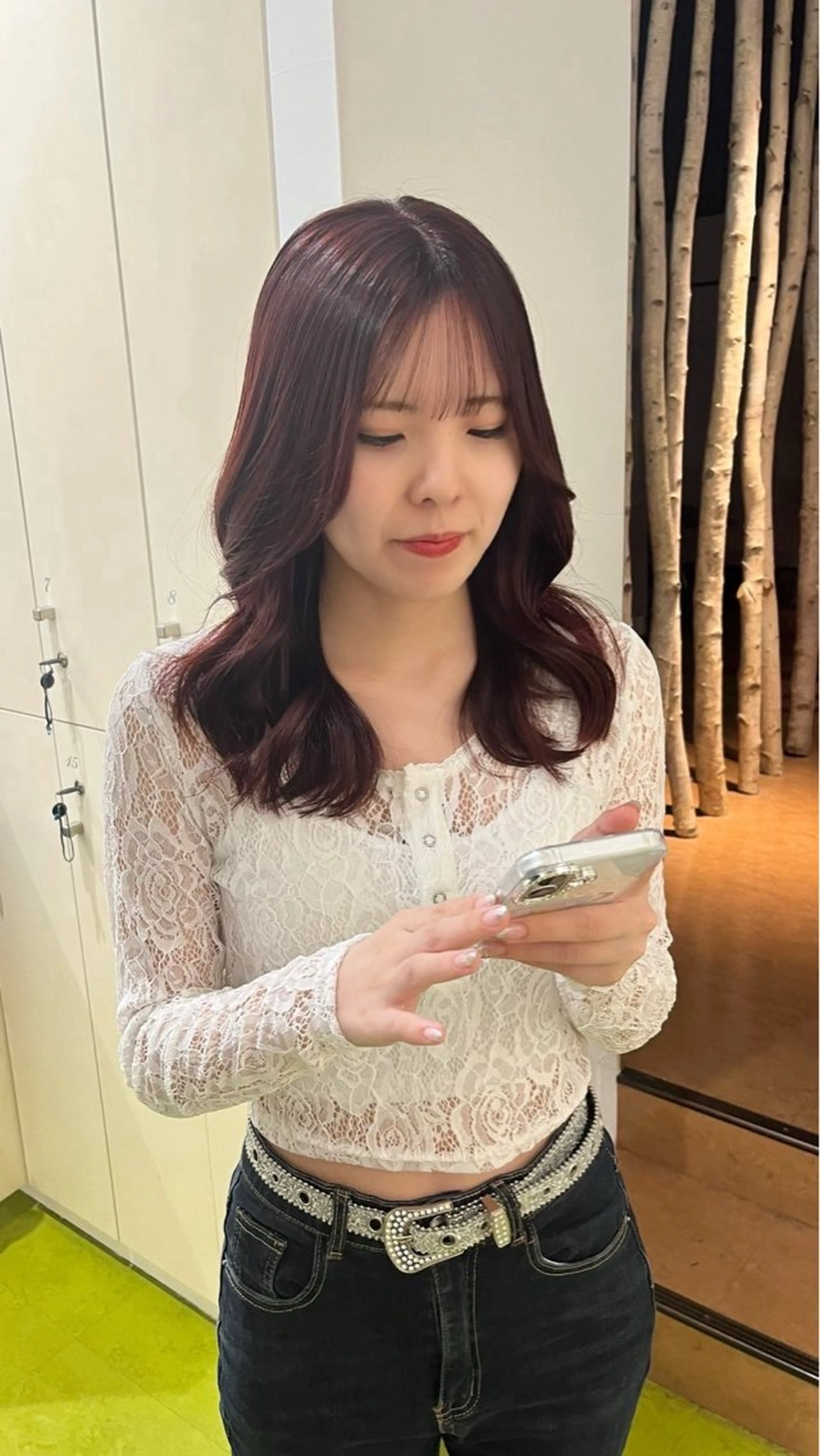 セミロング レイヤーカット/ 艶カラー/YUKAのヘアスタイル