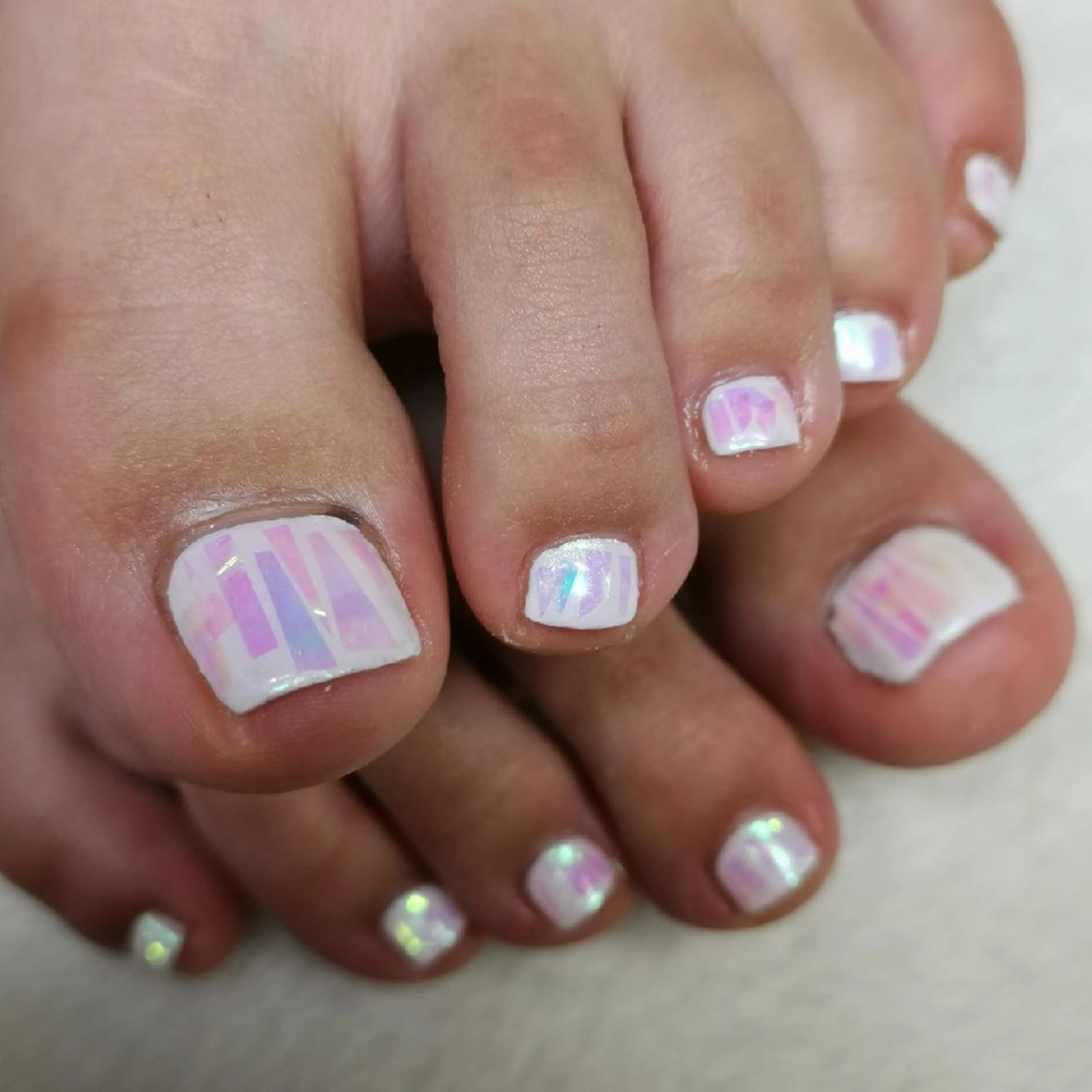 ネイル オーロラネイル フットネイル reve あやののネイルデザイン