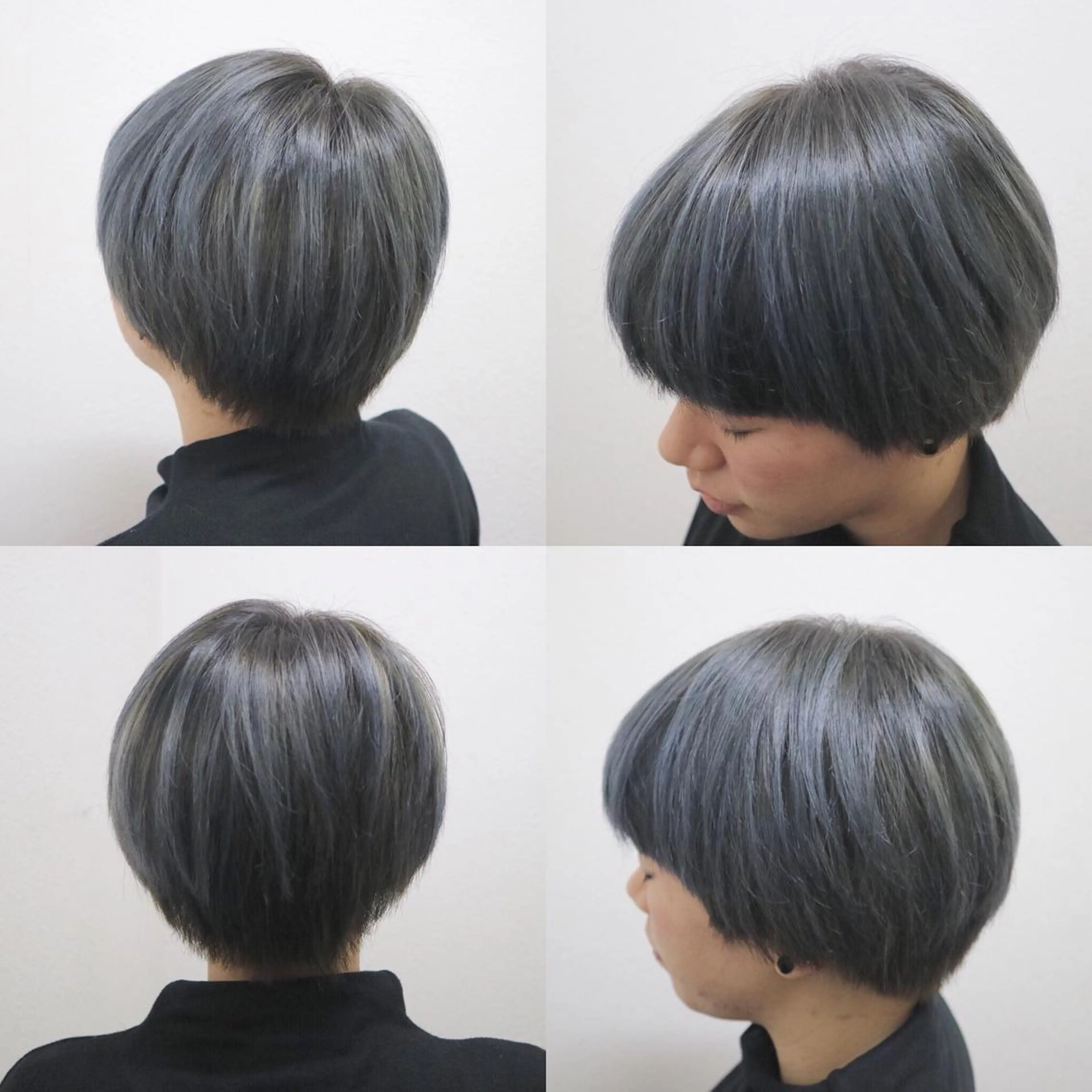 ショート カラー ブルーカラー ブルージュ ヘアカラー トリートメント JILBLAN京都 ショート/ハイライトのヘアスタイル