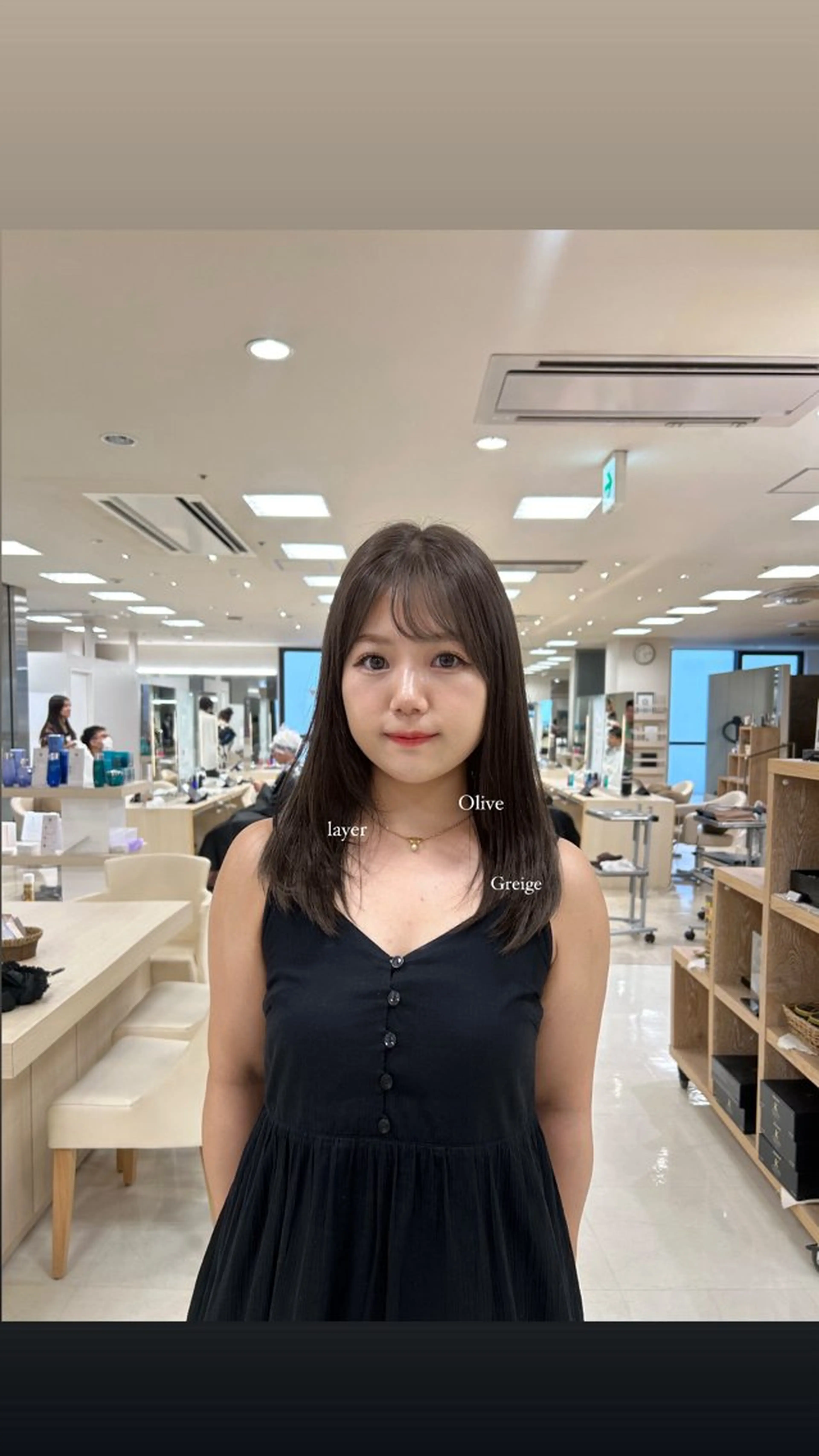 セミロング カラー ヘアアレンジ/ベー ジュchiakiのヘアスタイル