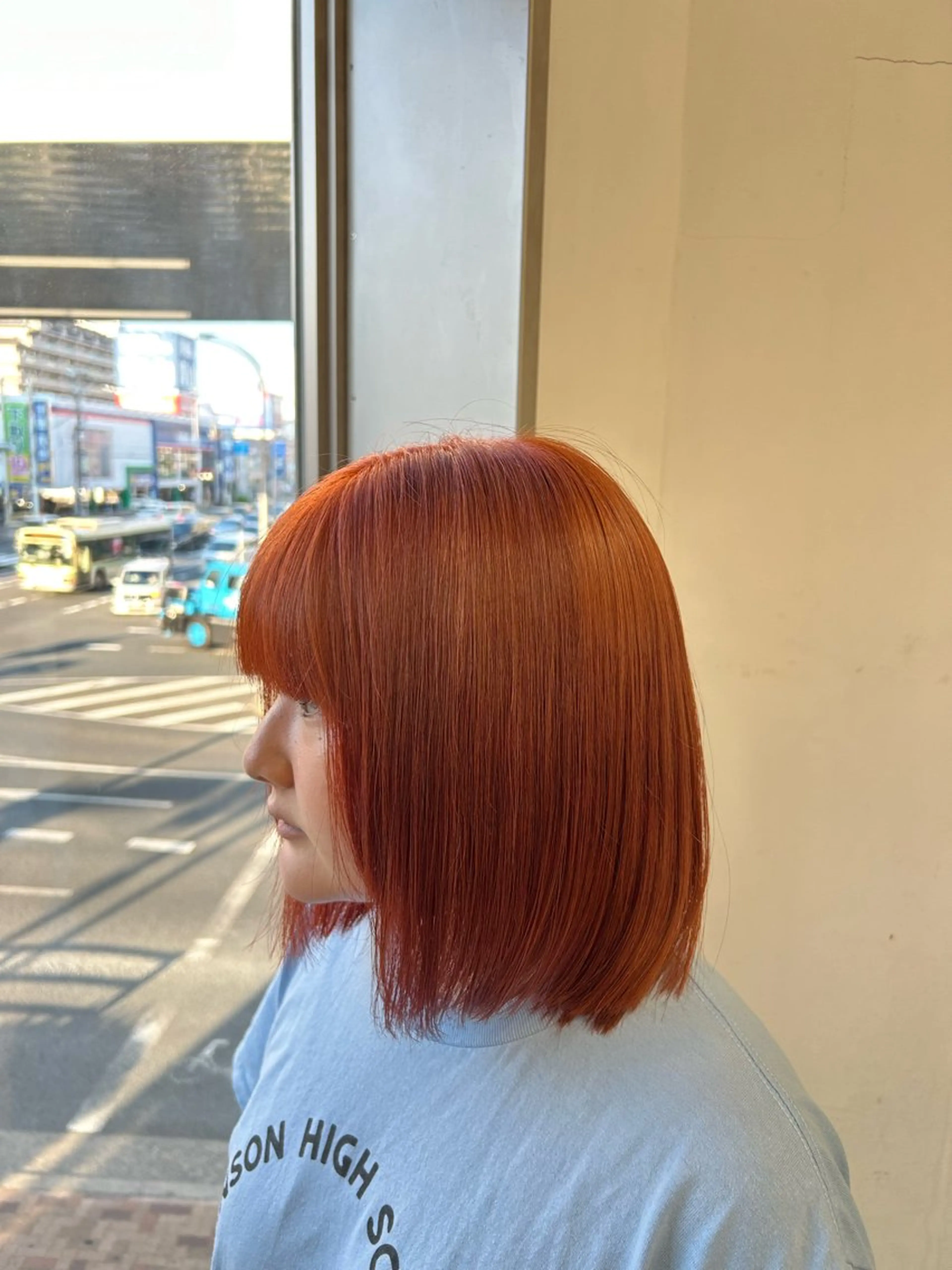 ミディアム カラー 暖色カラー/美髪矯正 /フクダ モエ🐿のヘアスタイル