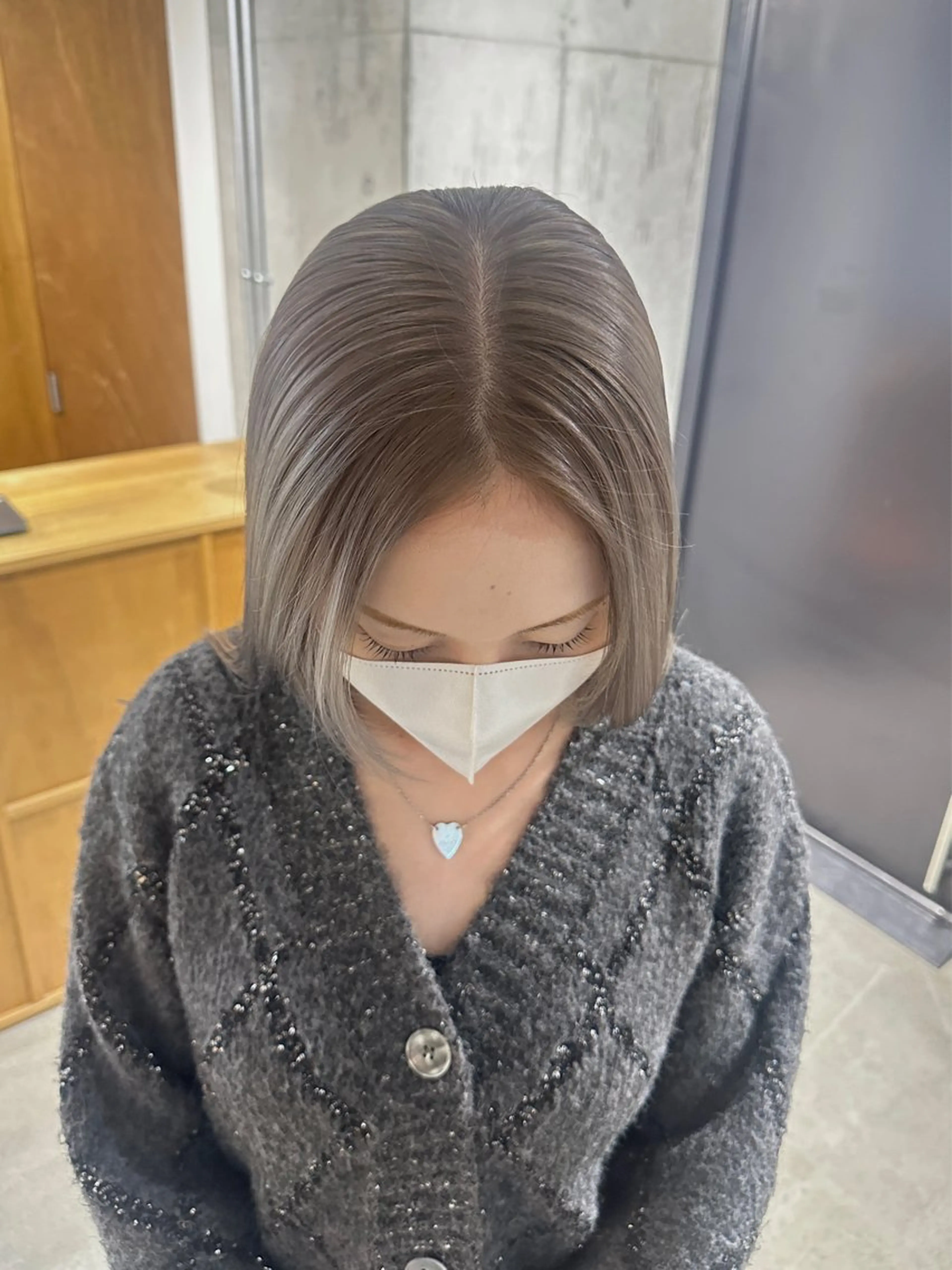 セミロング ヘアカラー 中里　凜/無料カット 🎀/自由が丘のヘアスタイル