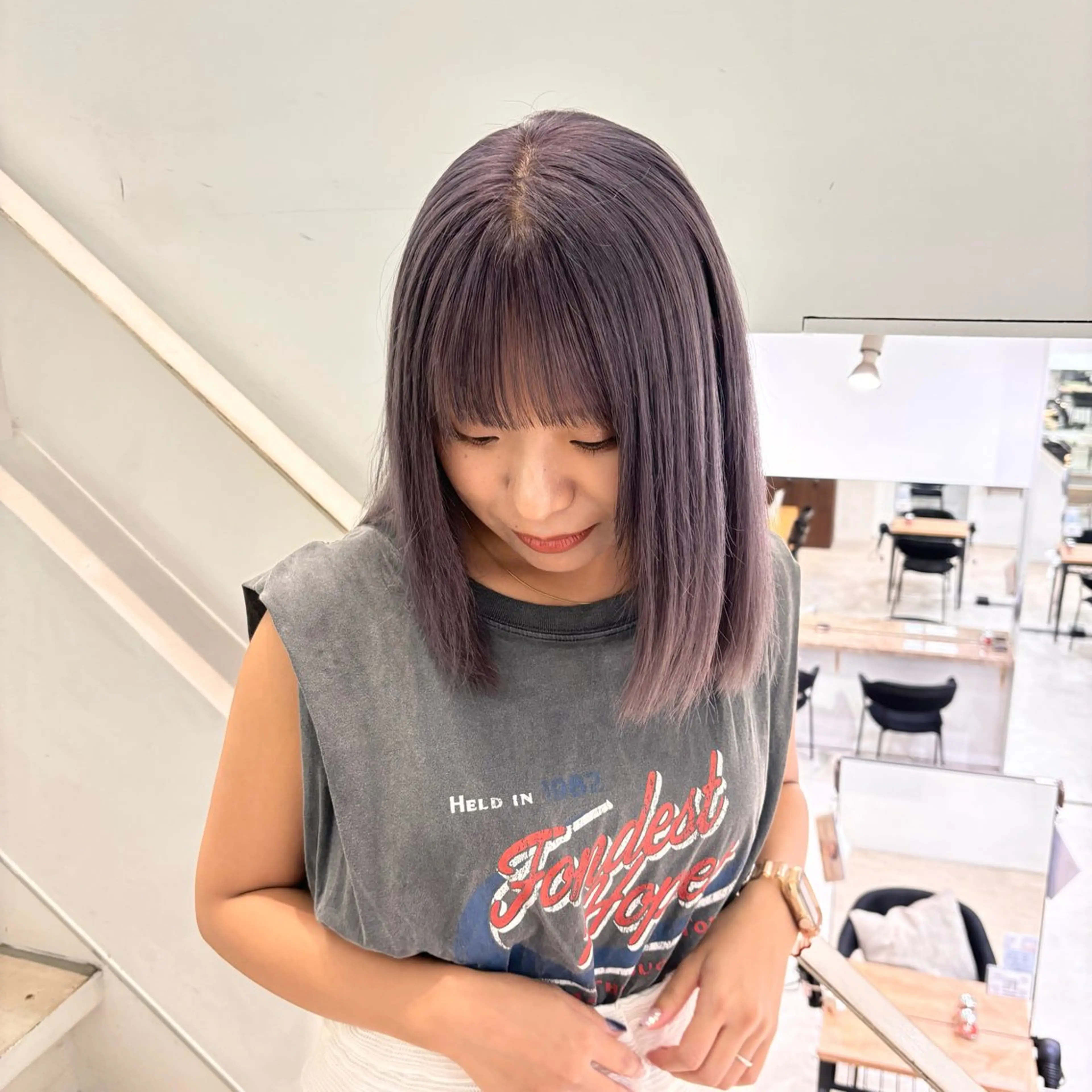 カラー 🎀韓国ボブ/ハイト ーン/まりん🎀のヘアスタイル