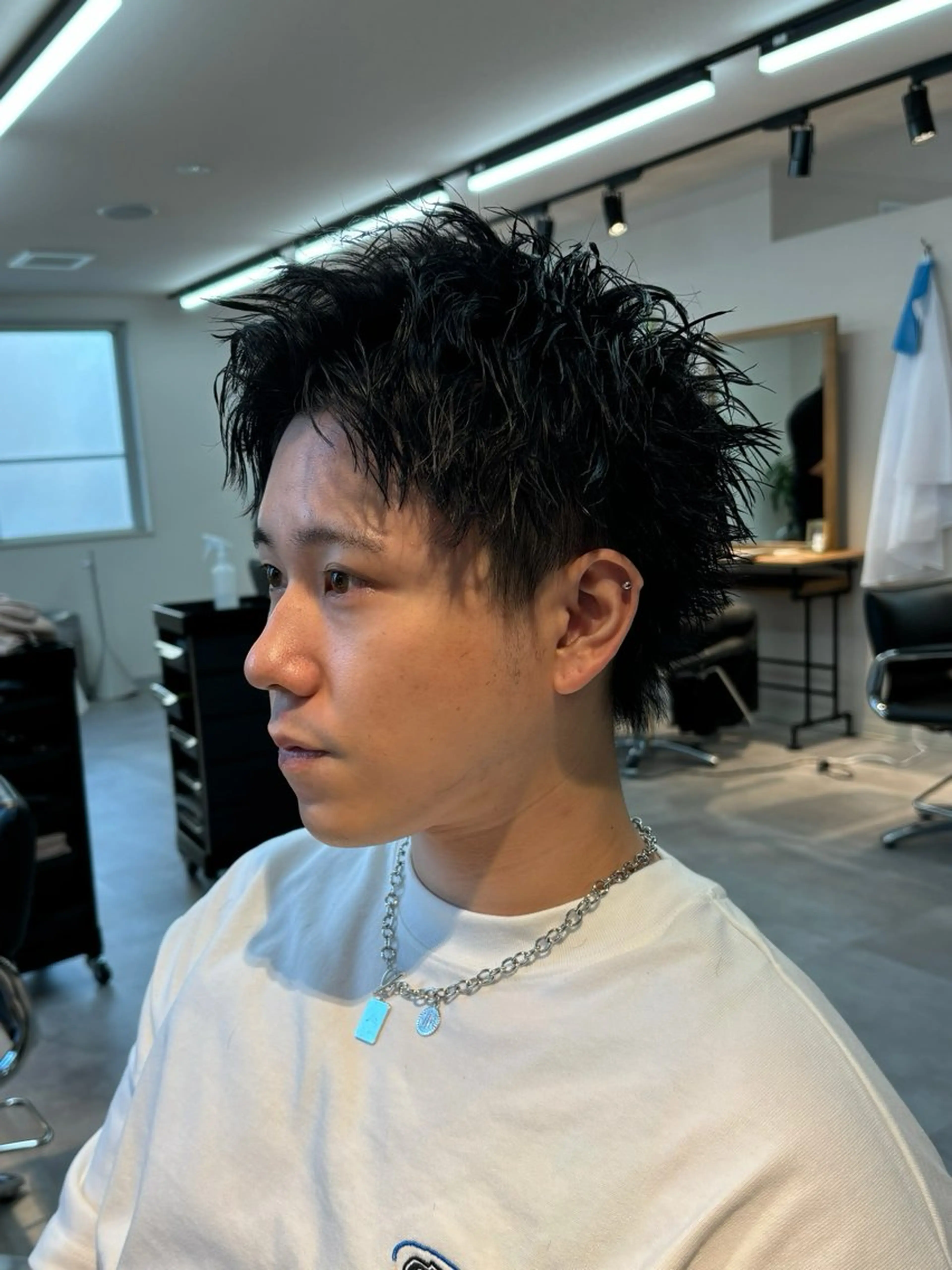 メンズ スパイキーショート 保立/フェザーパーマ /メンズカット千葉のヘアスタイル