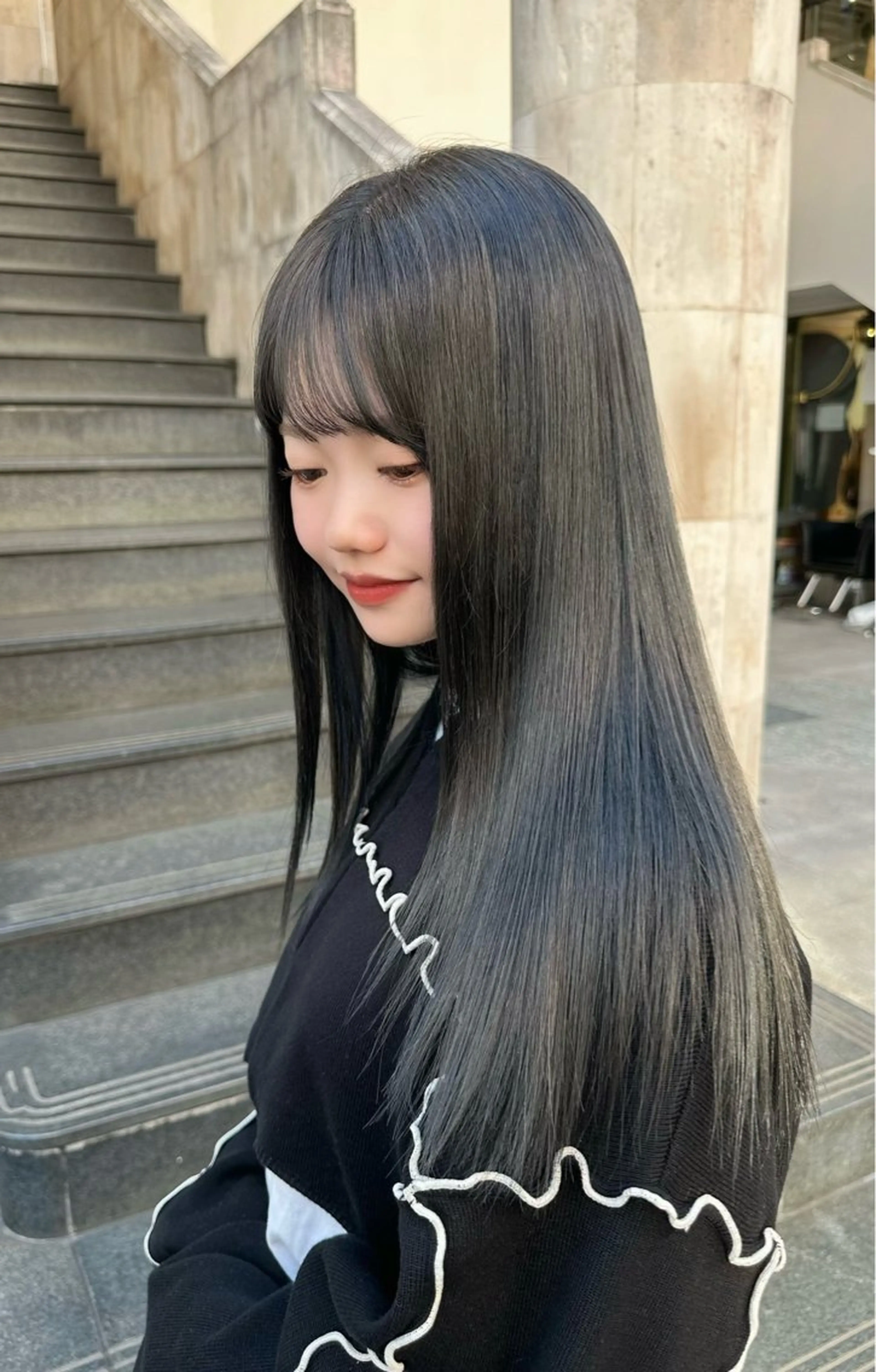 カラー ブリーチ ダブルカラー ブリーチなしカラー ヘアカラー トリートメント ヘッドスパ 韓国系レイヤー特化 hiroのヘアスタイル