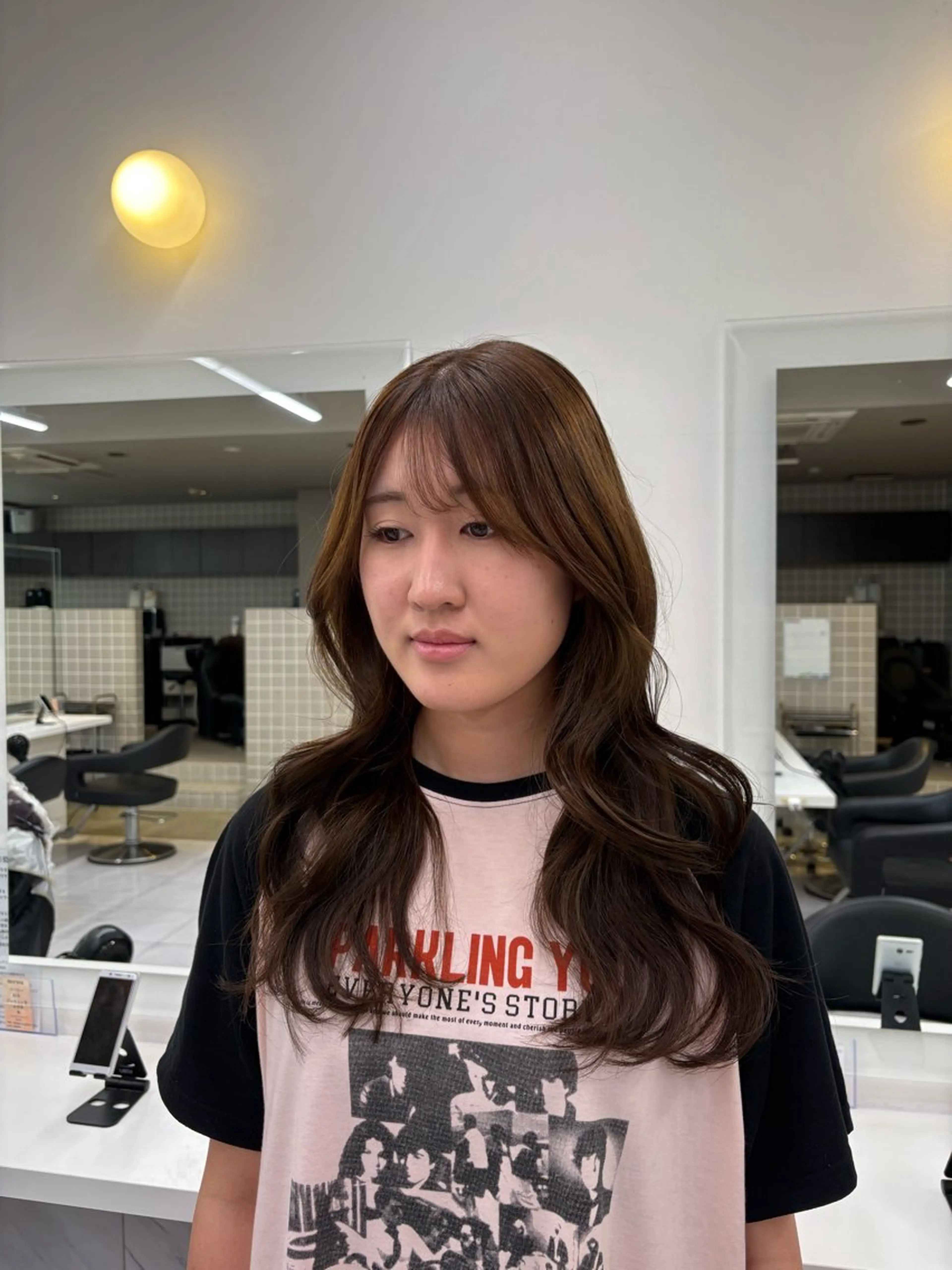 カラー ヘアカラー トリートメント 透明感ベージュ🤎 ナチュラルレイヤーのヘアスタイル