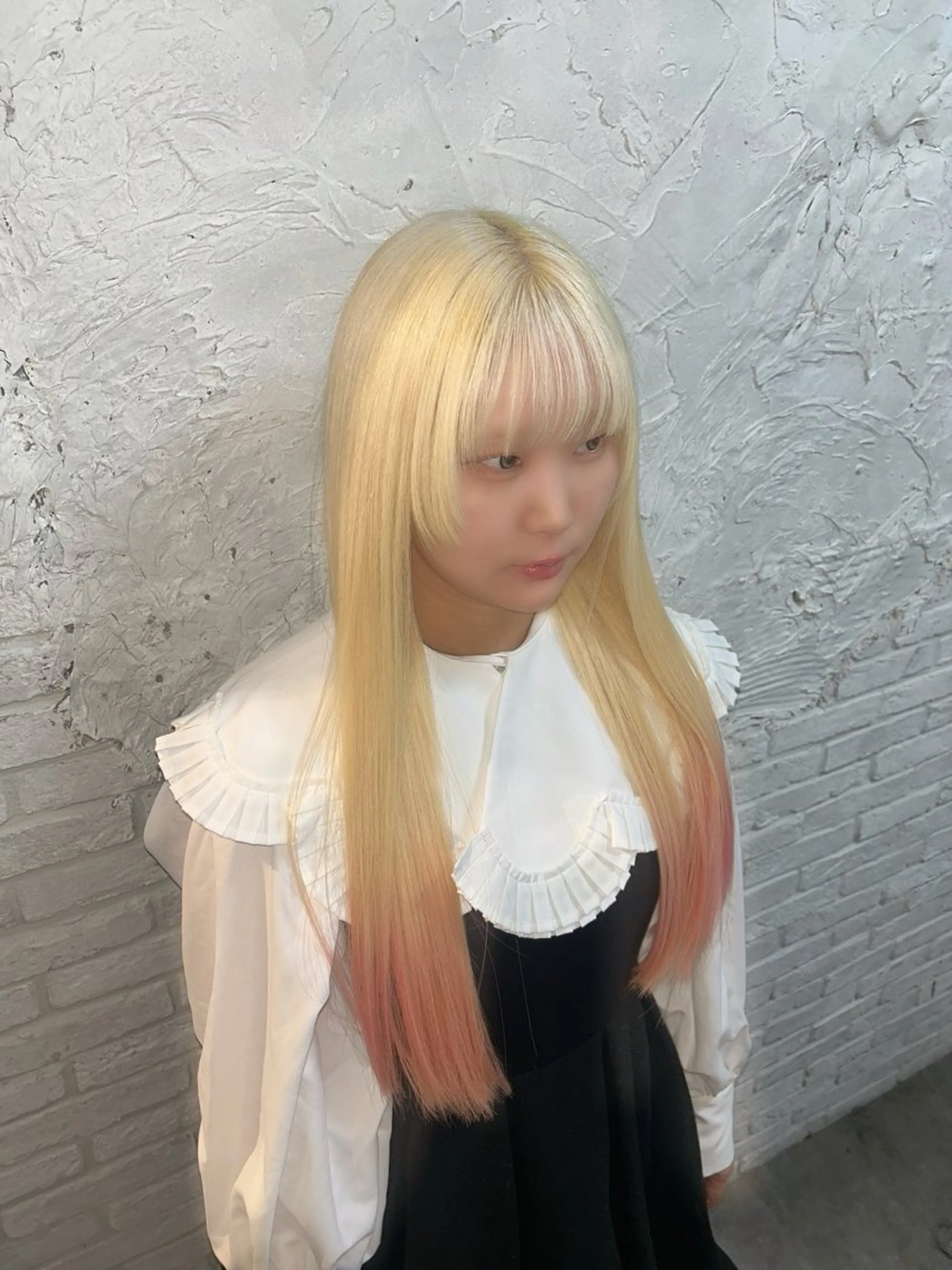 ロング カラー ヘアカラー トリートメント 縮毛•ハイトーン ・着付け Runaのヘアスタイル