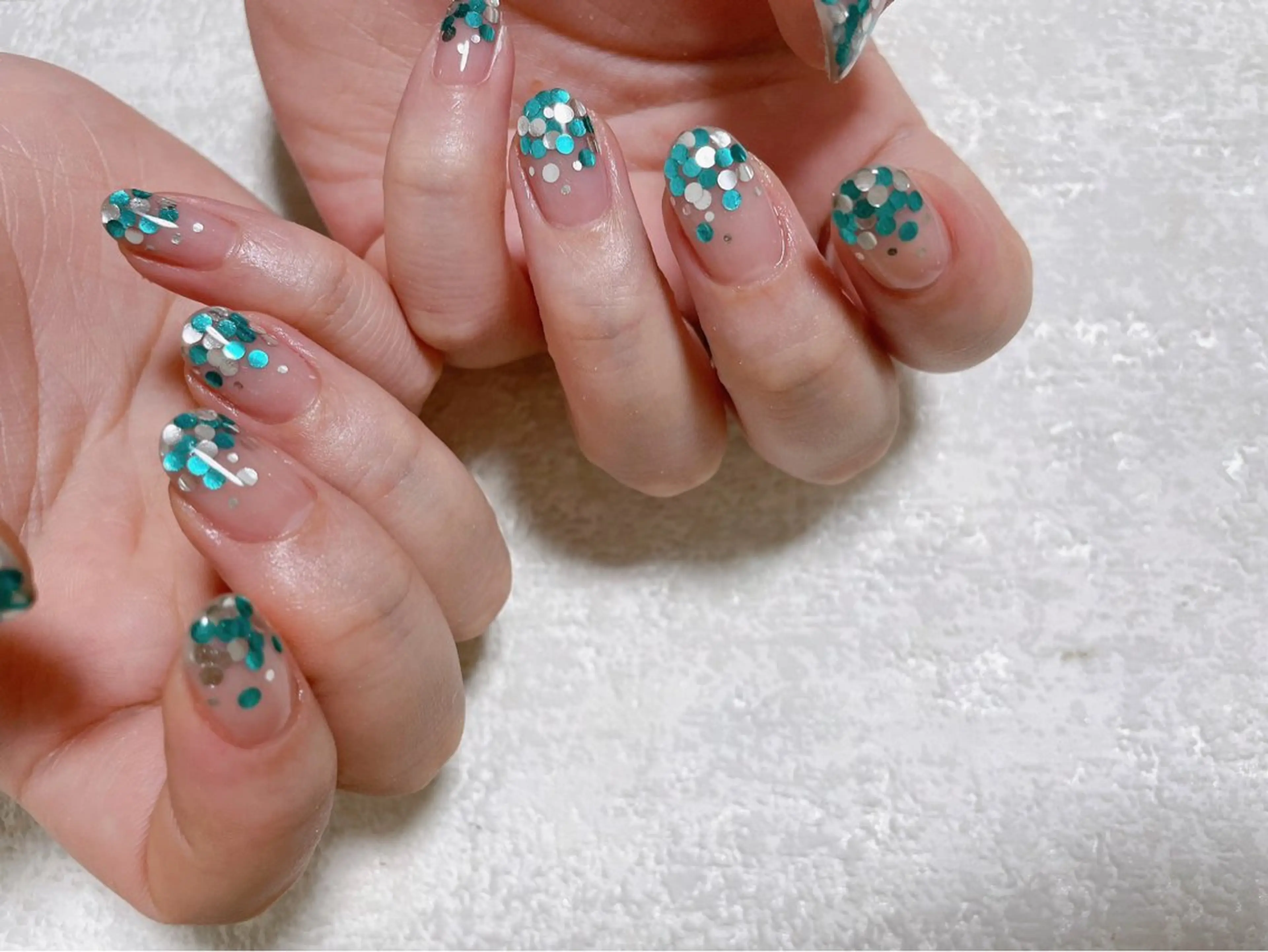 ネイル ジェルネイル ホログラムネイル キラキラネイル メンズネイル パラジェル kiki nail たまプラーザのネイルデザイン