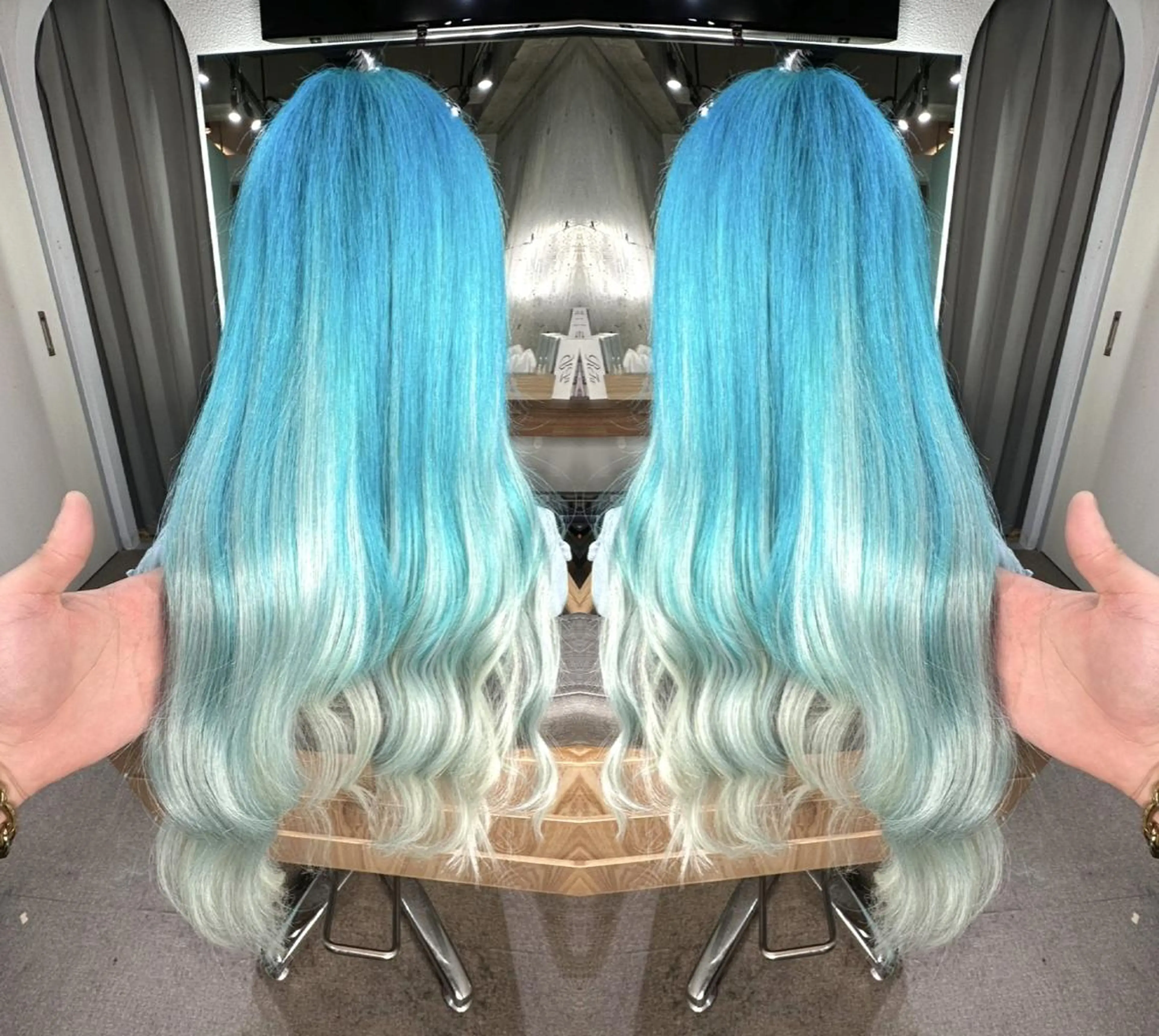 カラー ロング パーマ ヘアアレンジ メンズ キッズ 韓国ヘアならお任せ♡ 馴染ませ達人👸yuのヘアスタイル