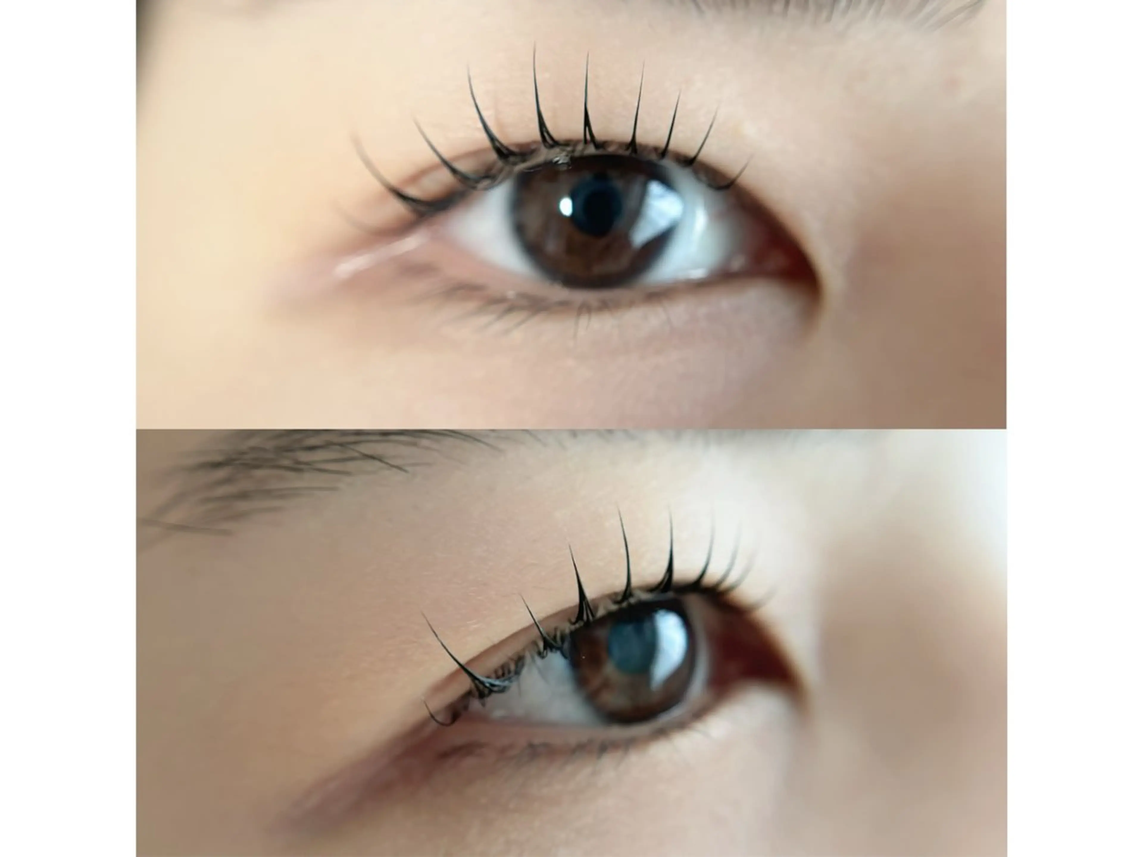 パリジェンヌ風立ち上げデザインまつ毛パーマの写真