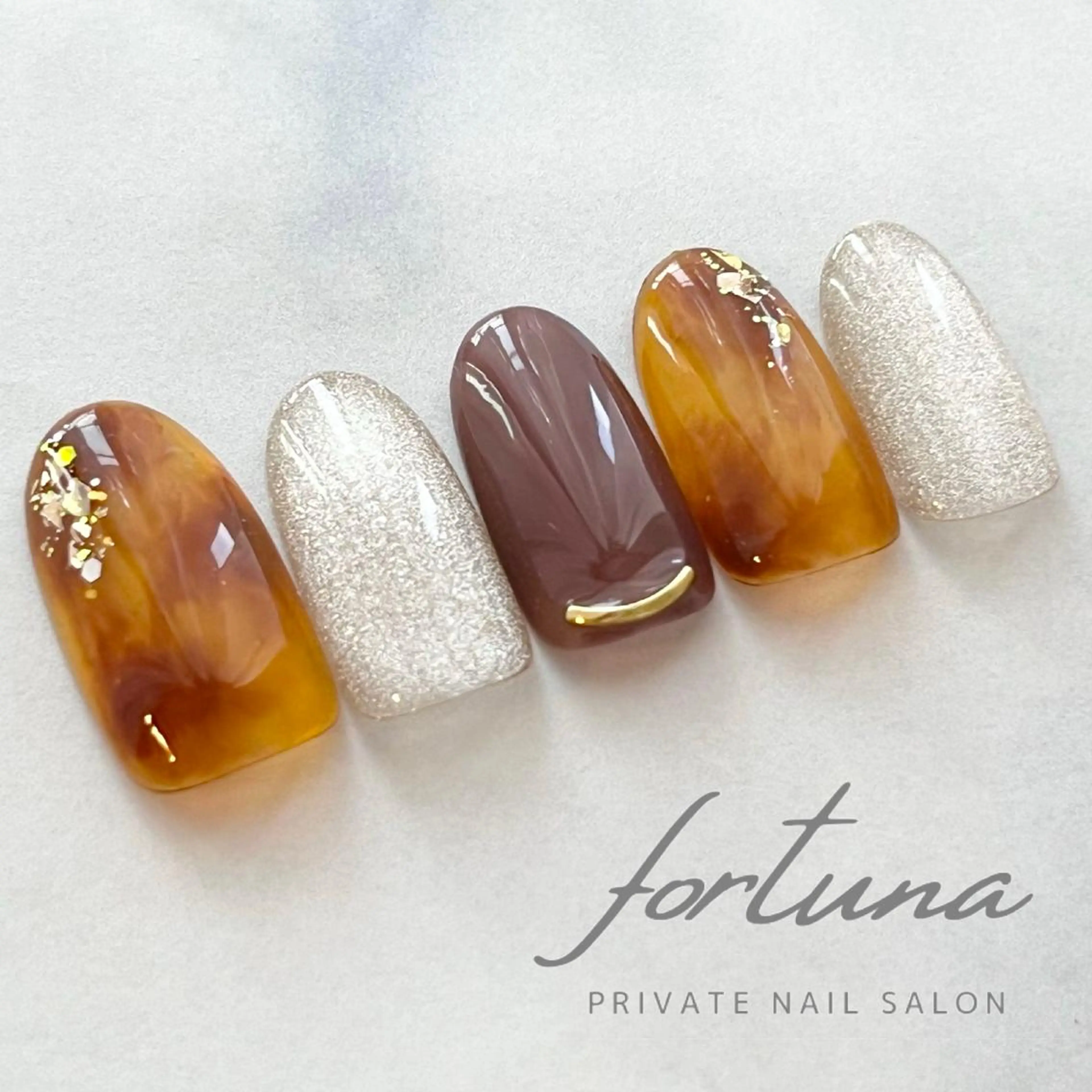 ネイル べっ甲ネイル マグネットネイル ハンドネイル fortuna 武藤裕美のネイルデザイン