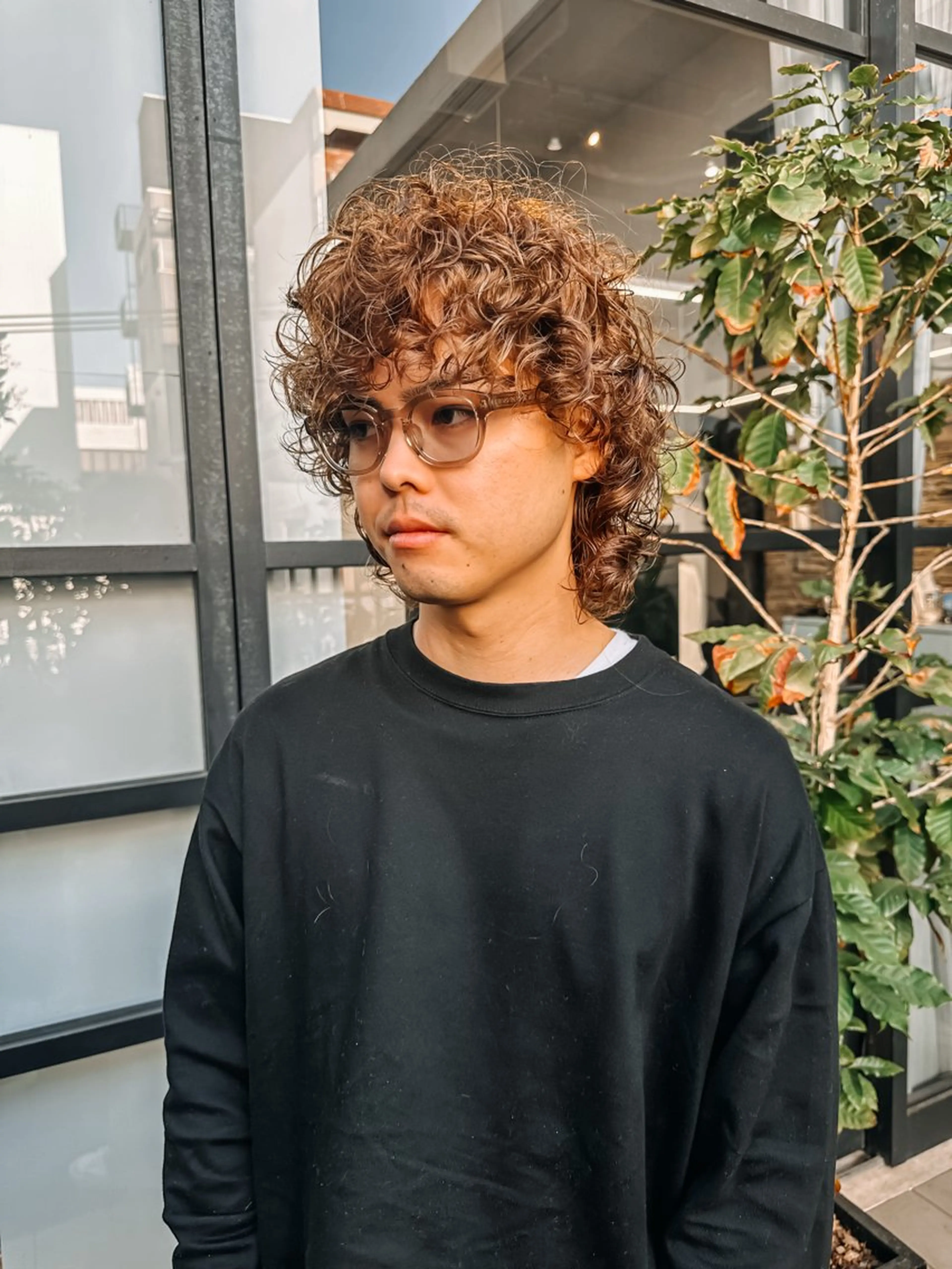 パーマ メンズ メンズパーマ メンズウルフカット ウルフカット カット パーマ KEI パーマ/レイヤーのヘアスタイル