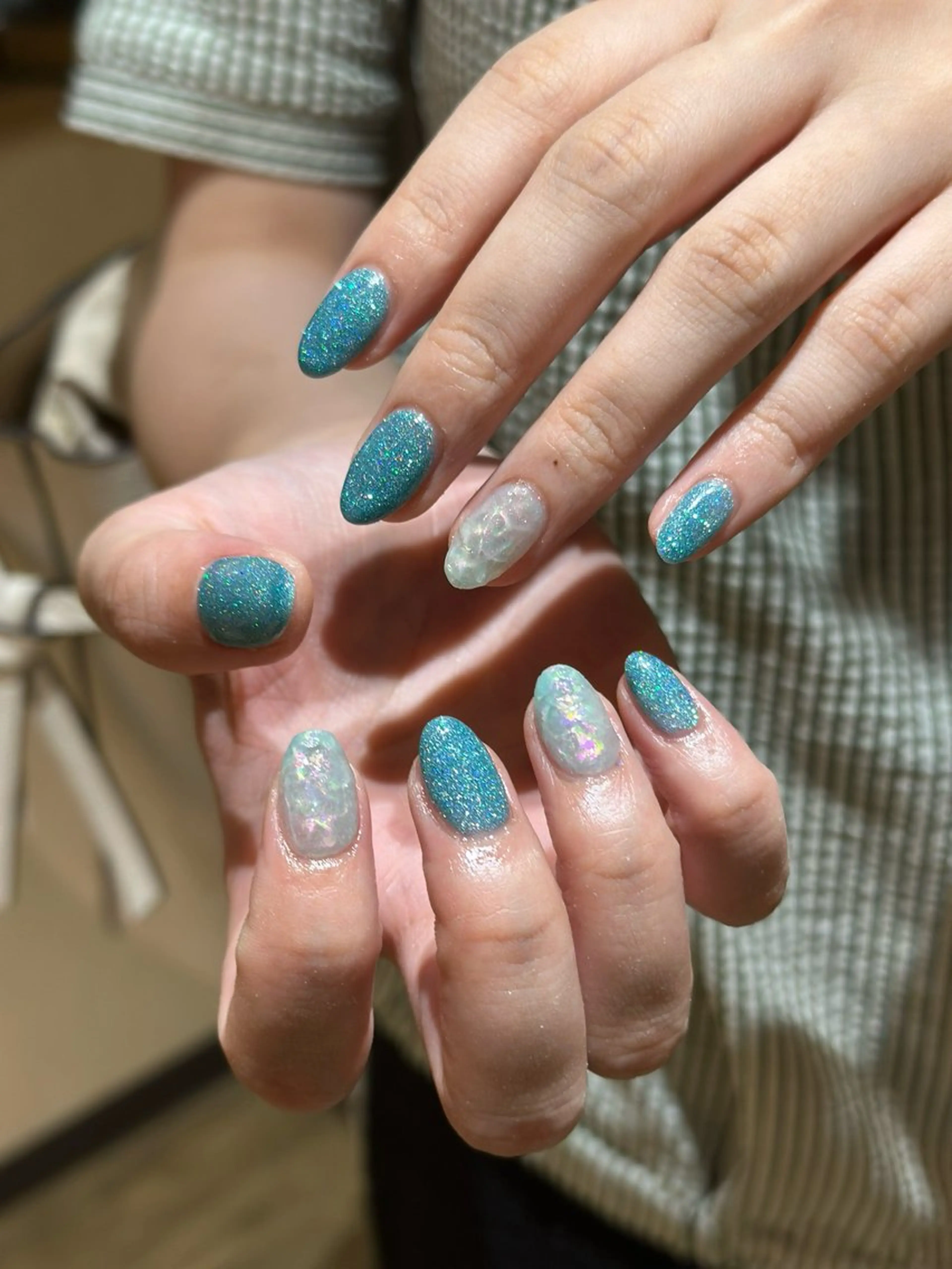 ネイル ラメ(グリッター) ハンドネイル 松永 稚奈のネイルデザイン