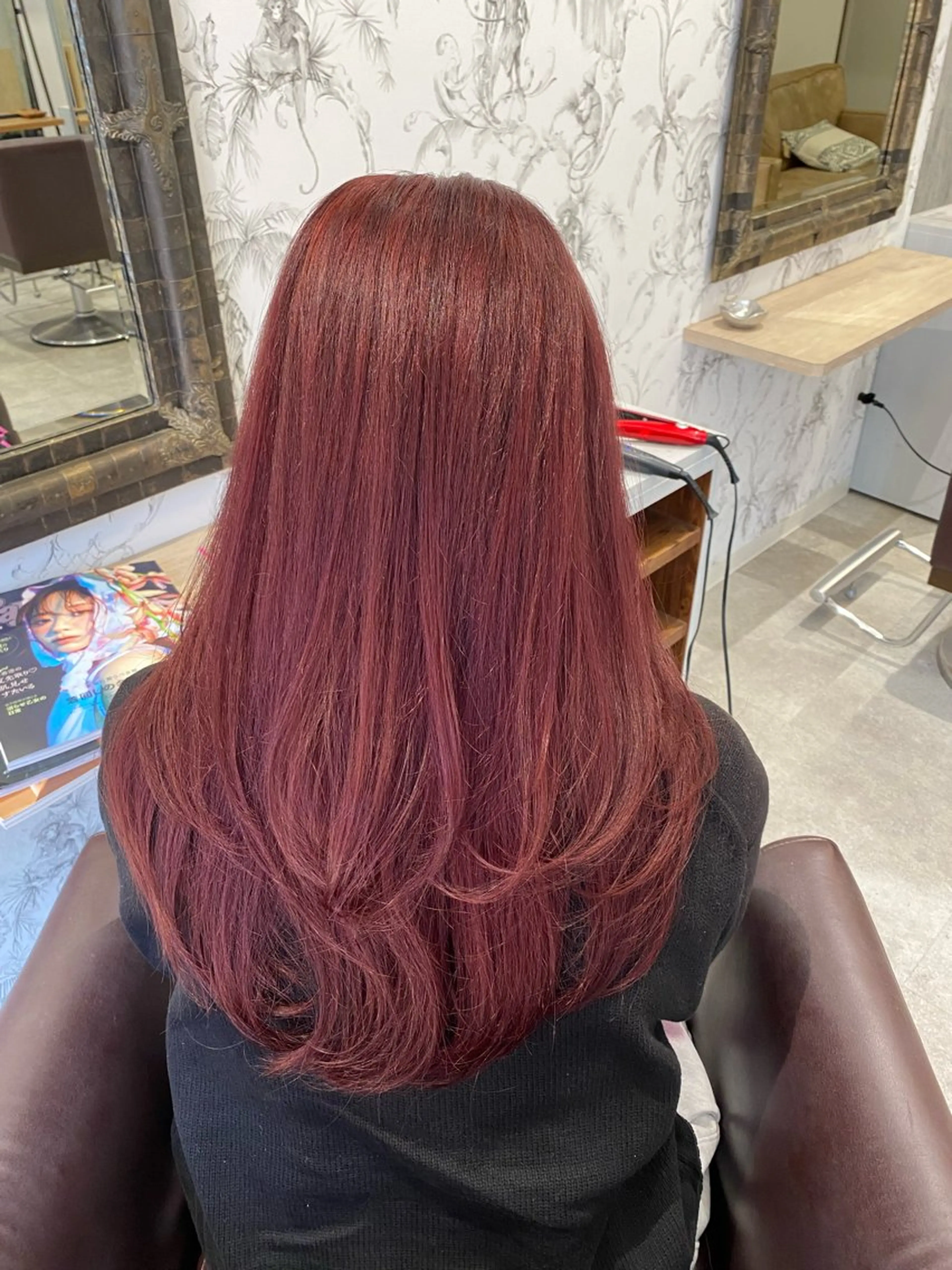 ロング カット ヘアカラー トリートメント ゅぃ /韓国風/顔周りのヘアスタイル