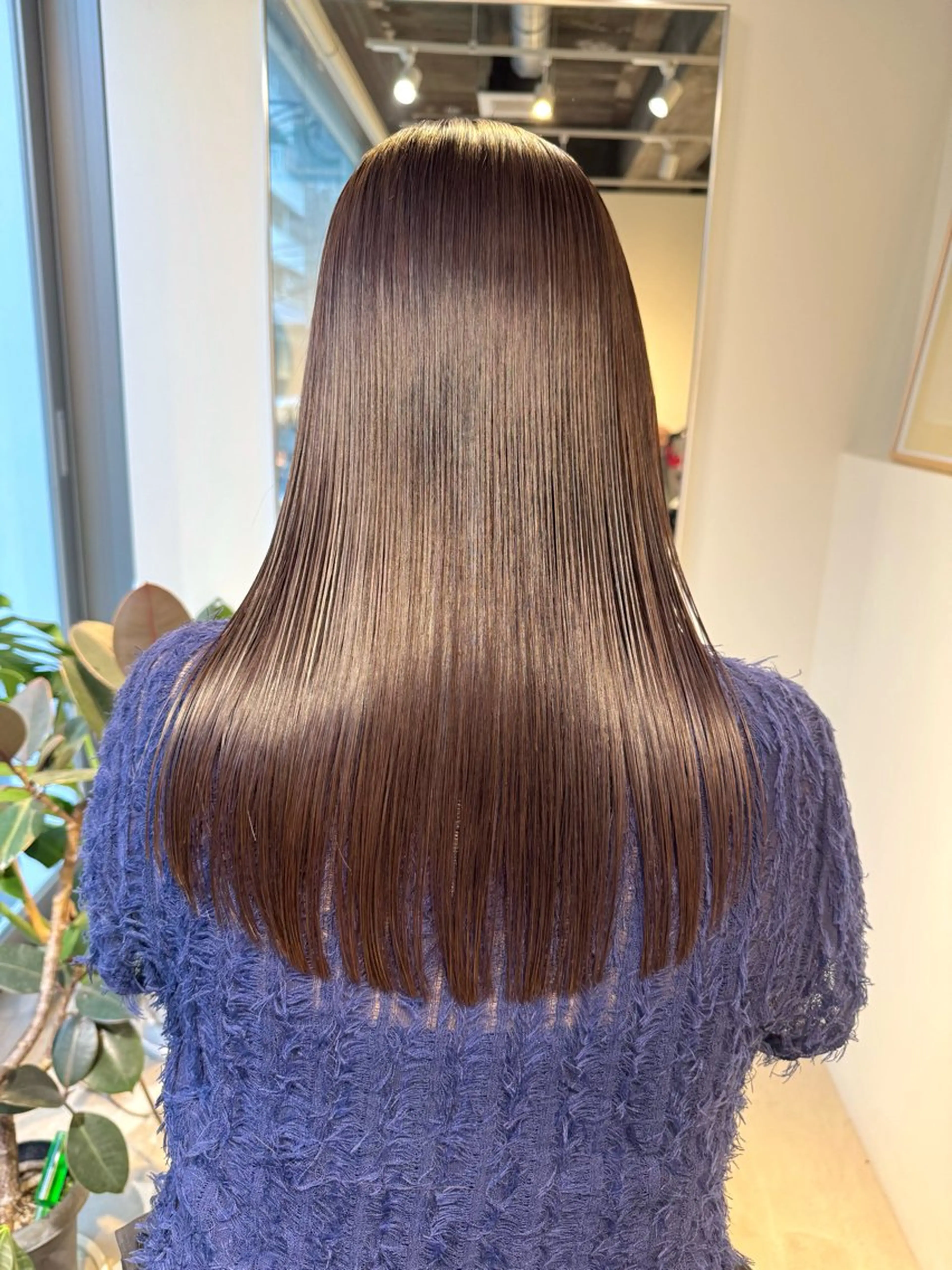 ロング カラー 切りっぱなしボブ ショートボブ アッシュ ベージュカラー グレージュ 髪質改善マスター 長尾勇弥/梅田中津のヘアスタイル