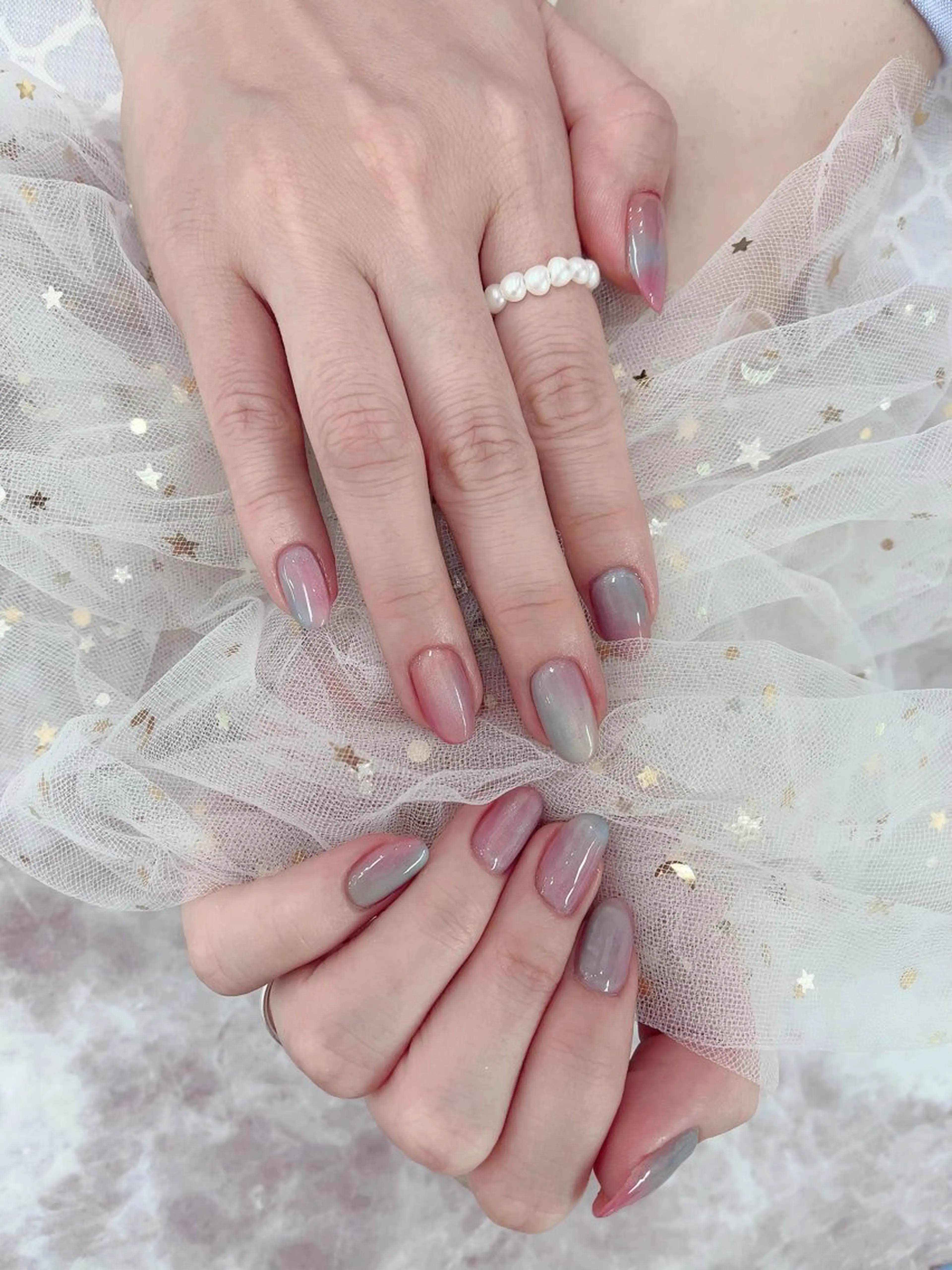 ネイル チークネイル 桜ネイル 長さ出し フットネイル ジェルネイル ハンドネイル Maika's nailのネイルデザイン