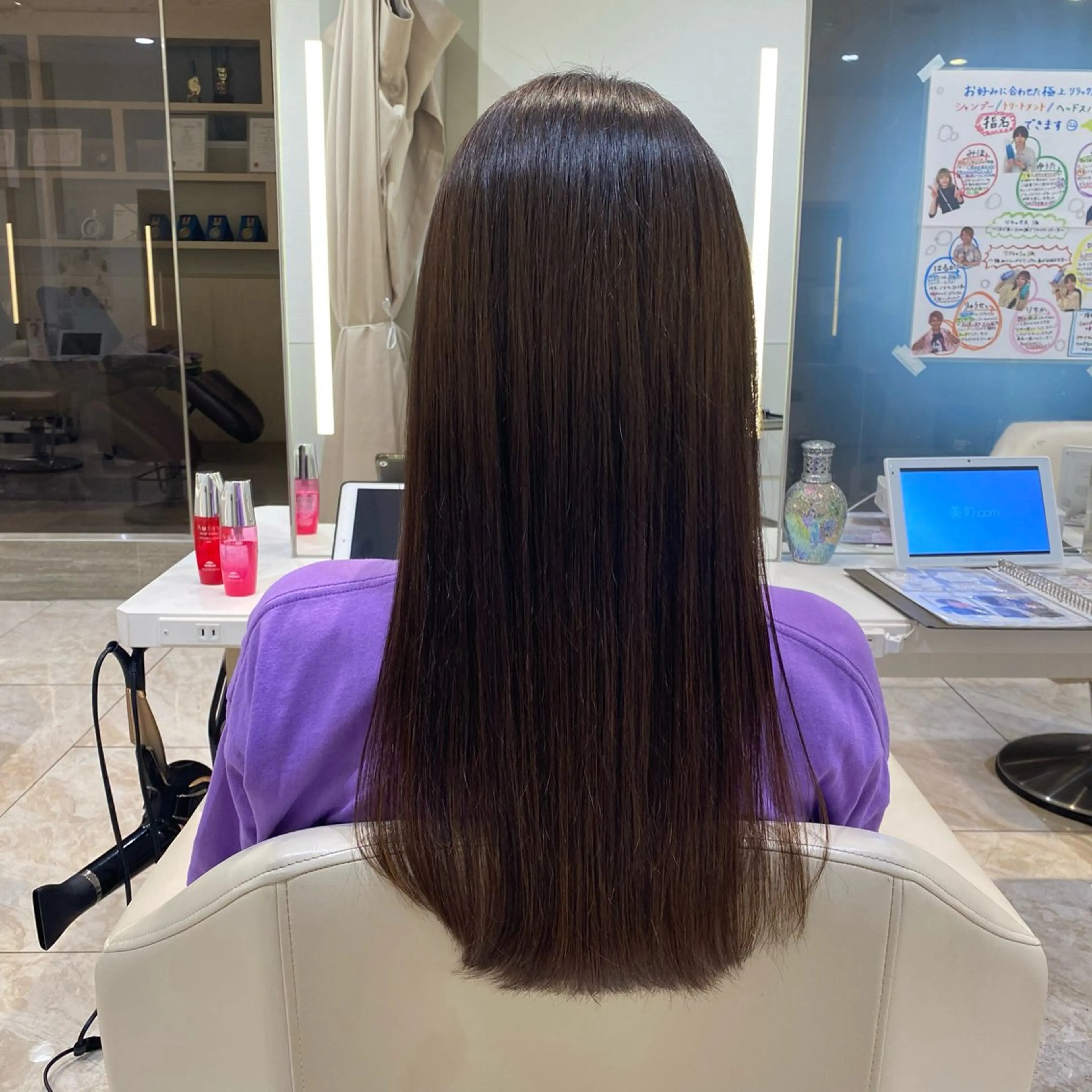 ロング カラー トリートメント miho𓂃 暖色/レイヤーカットのヘアスタイル