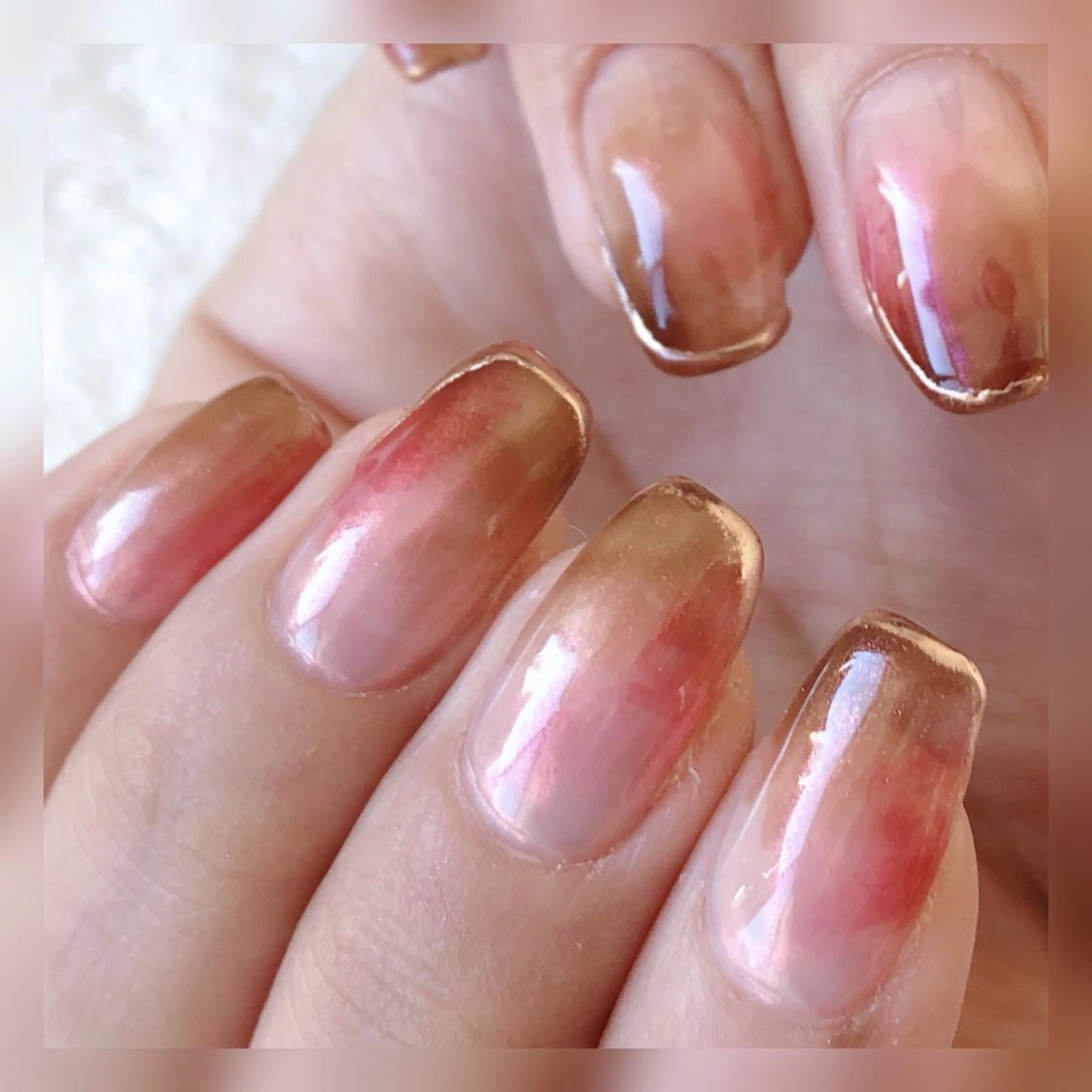 ネイル オーロラネイル ニュアンスネイル おうちのネイルサロン　konpeiTou〜こんぺいとう〜所属・おうちのネイルサロン KonpeiTouのネイルデザイン