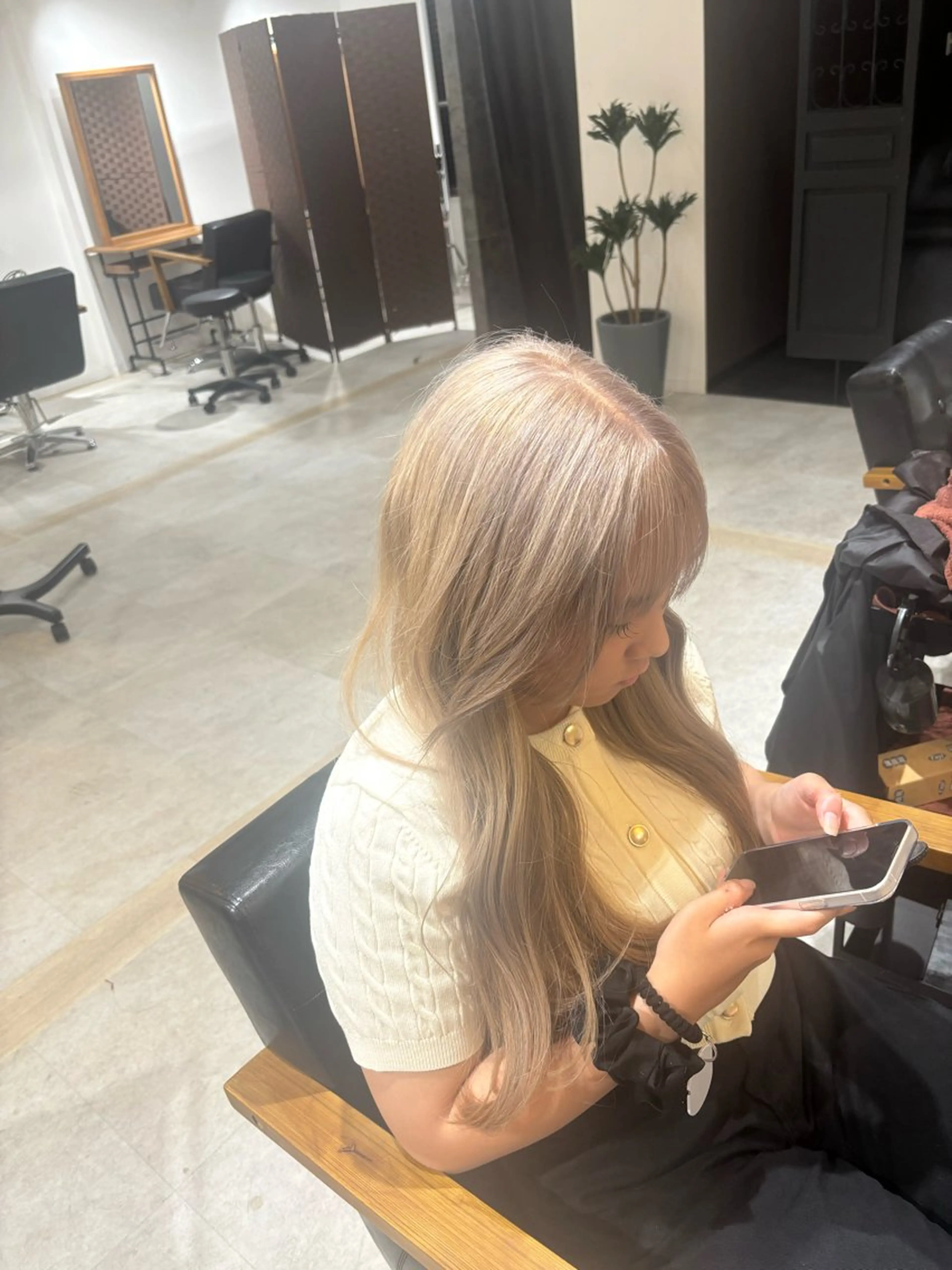 ロング シエル岡山店所属・ボブ／ハイトーン /岡山駅前/上野陸のヘアスタイル