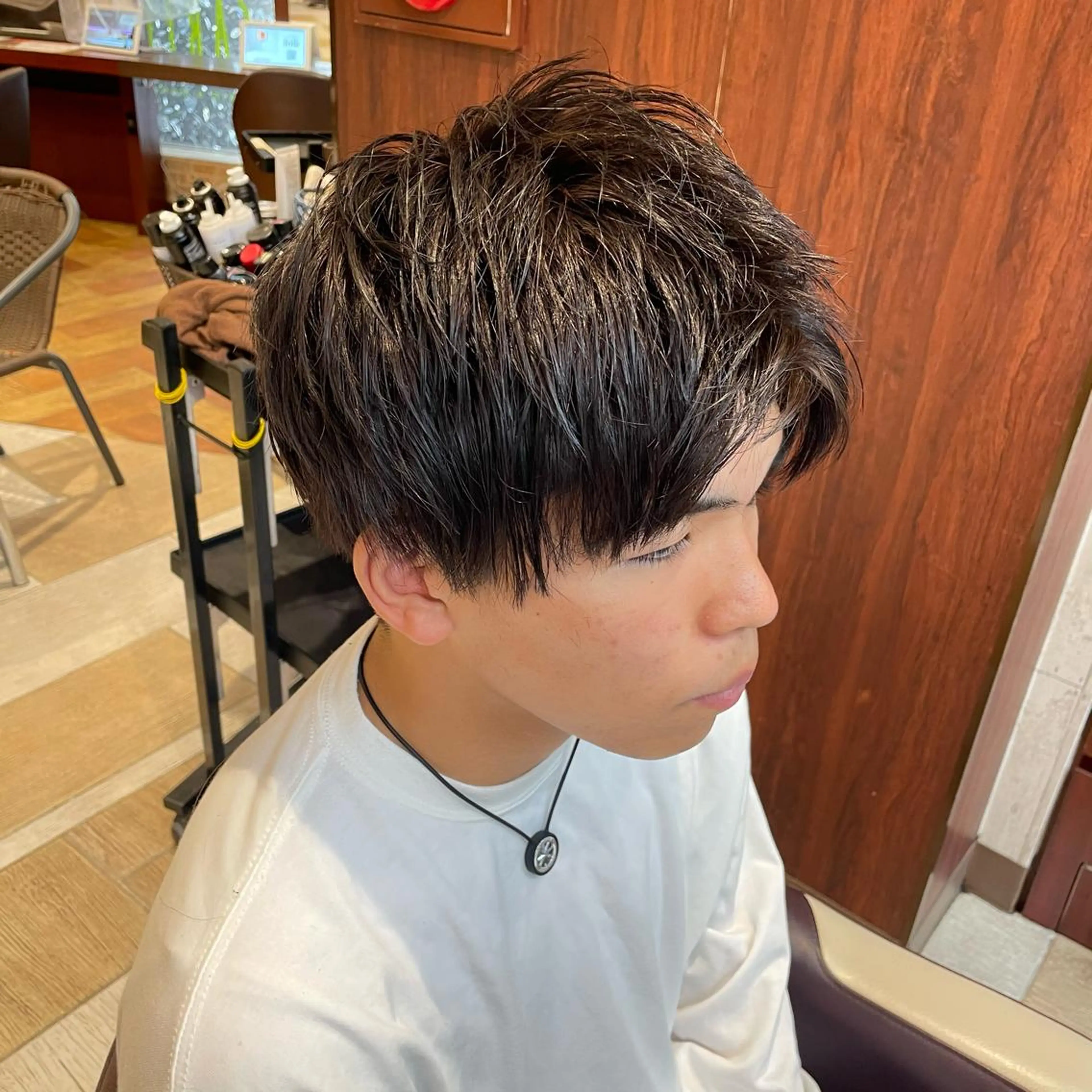 ショート カラー メンズ マッシュ グレージュ ツイスパ/メンズ特化 🦋𝑺𝑶𝑵𝑬のヘアスタイル