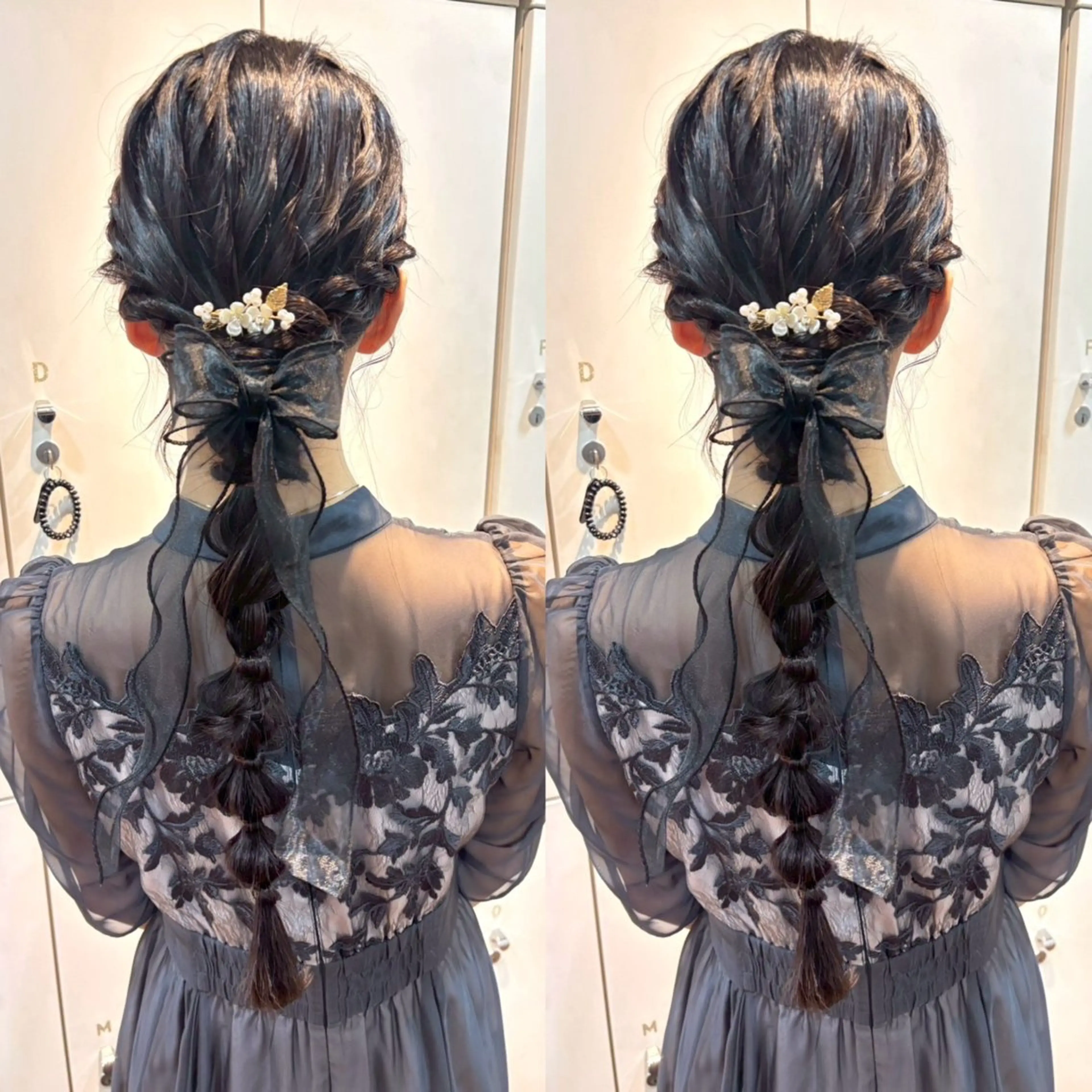 ロング ヘアアレンジ 結婚式・ブライダル ロング 羽エク指名No1✨️ シールエク🌙しぇるのヘアスタイル