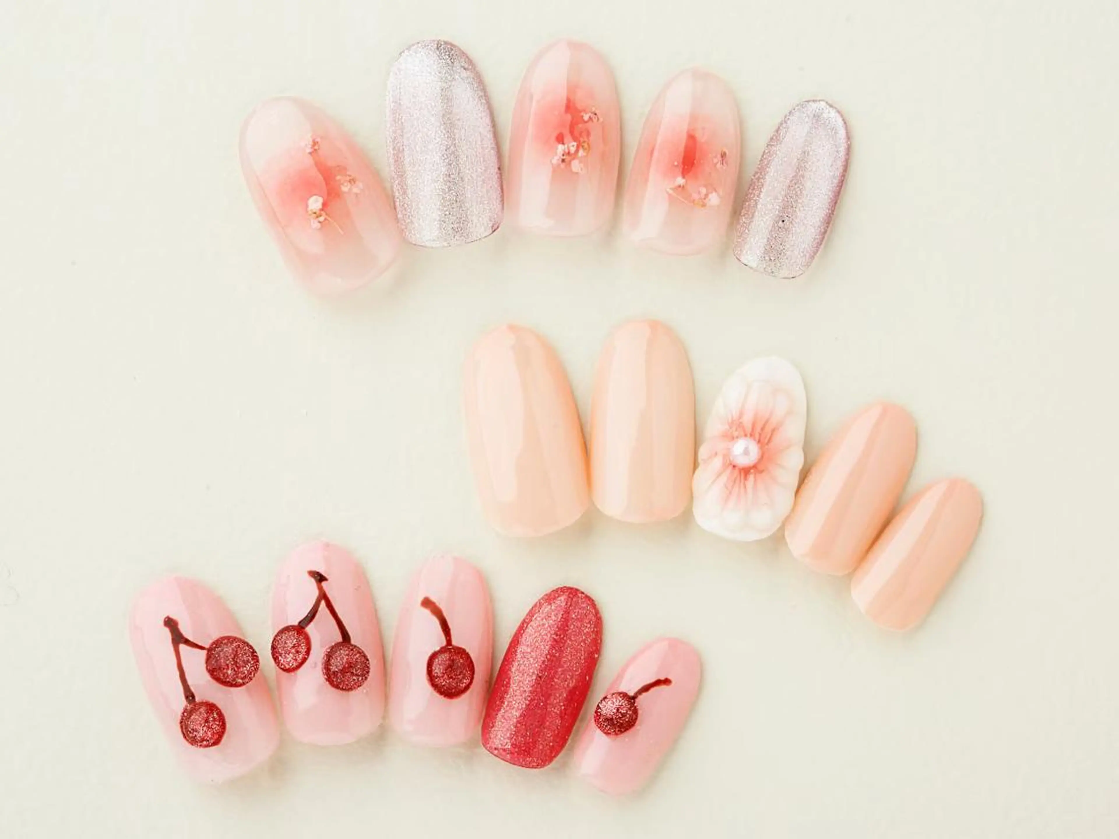 ネイル 桜ネイル 長さ出し フラッシュネイル フットネイル フレンチネイル ハンドネイル 💗🪽Tiary Nail🪽💗のネイルデザイン