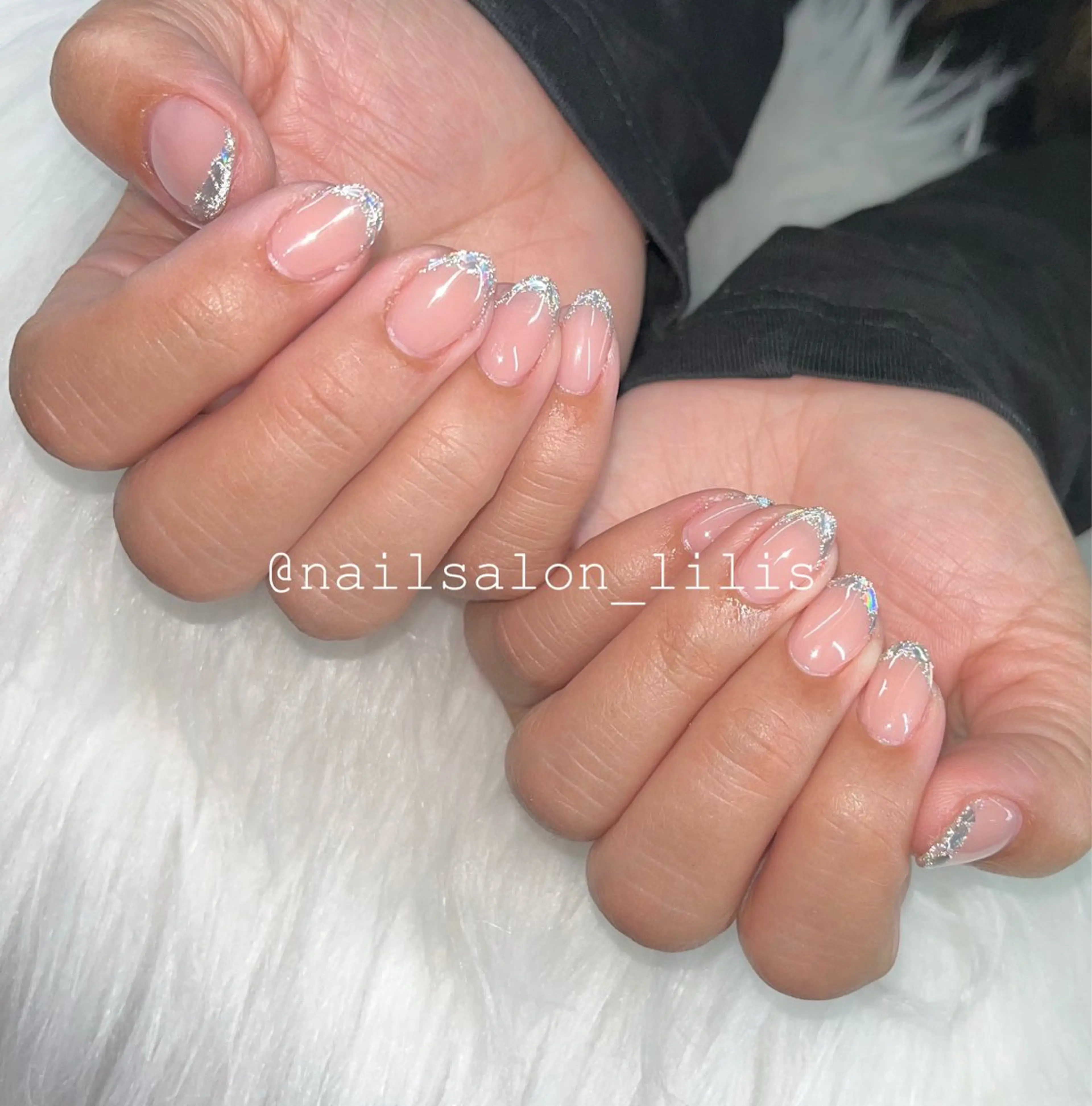 ネイル フレンチネイル ガラスフレンチ ハンドネイル nailsalon lilis所属・nailsalon Lilisのネイルデザイン