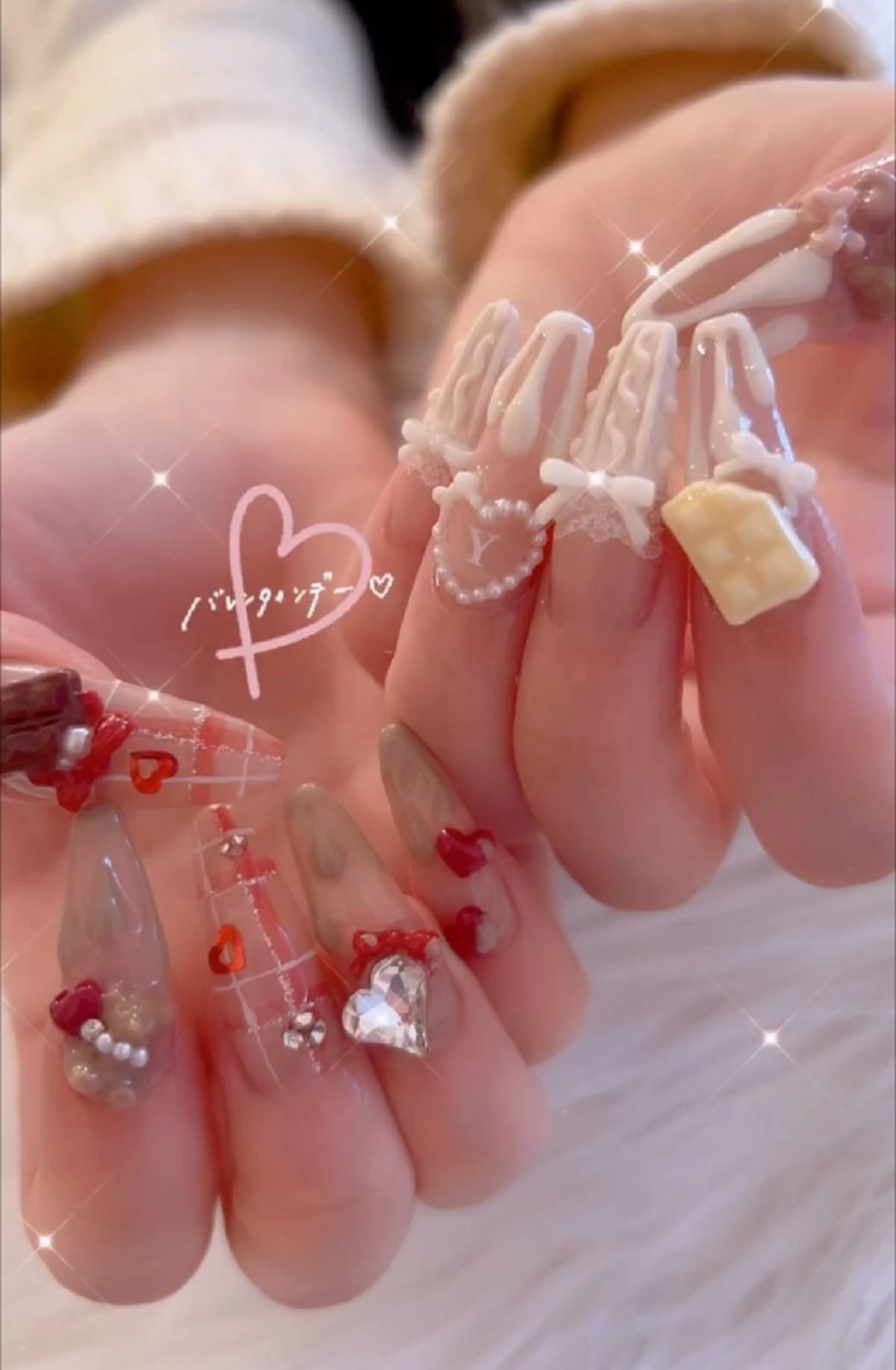 ネイル 長さ出し ジェルネイル パラジェル ハンドネイル I LOVE ME NAIL.。.:*♡のネイルデザイン