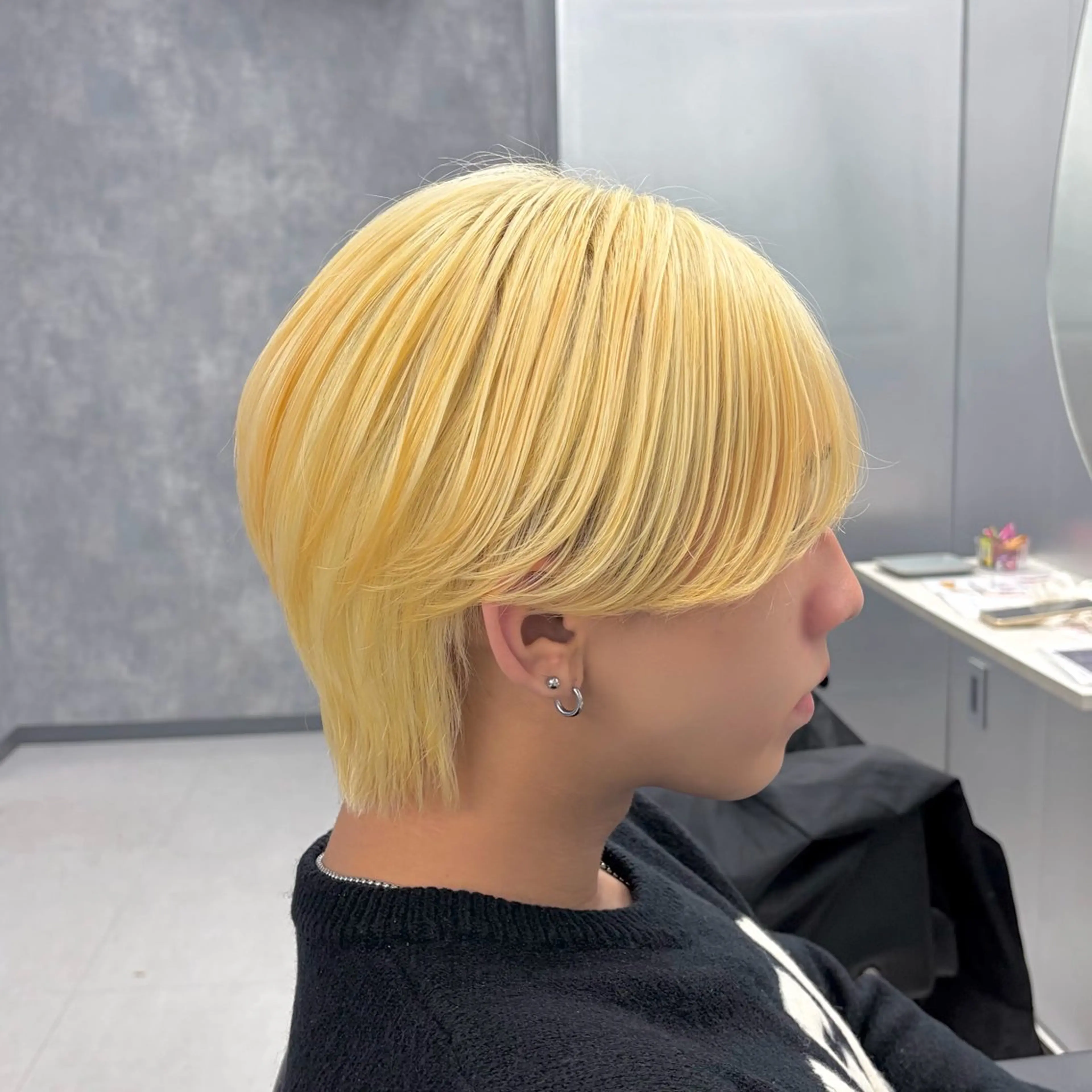 ミディアム カラー メンズ カット ヘアカラー トリートメント ʜᴀʀᴜᴋᴀ♱メンズ ウルフ/ブリーチのヘアスタイル