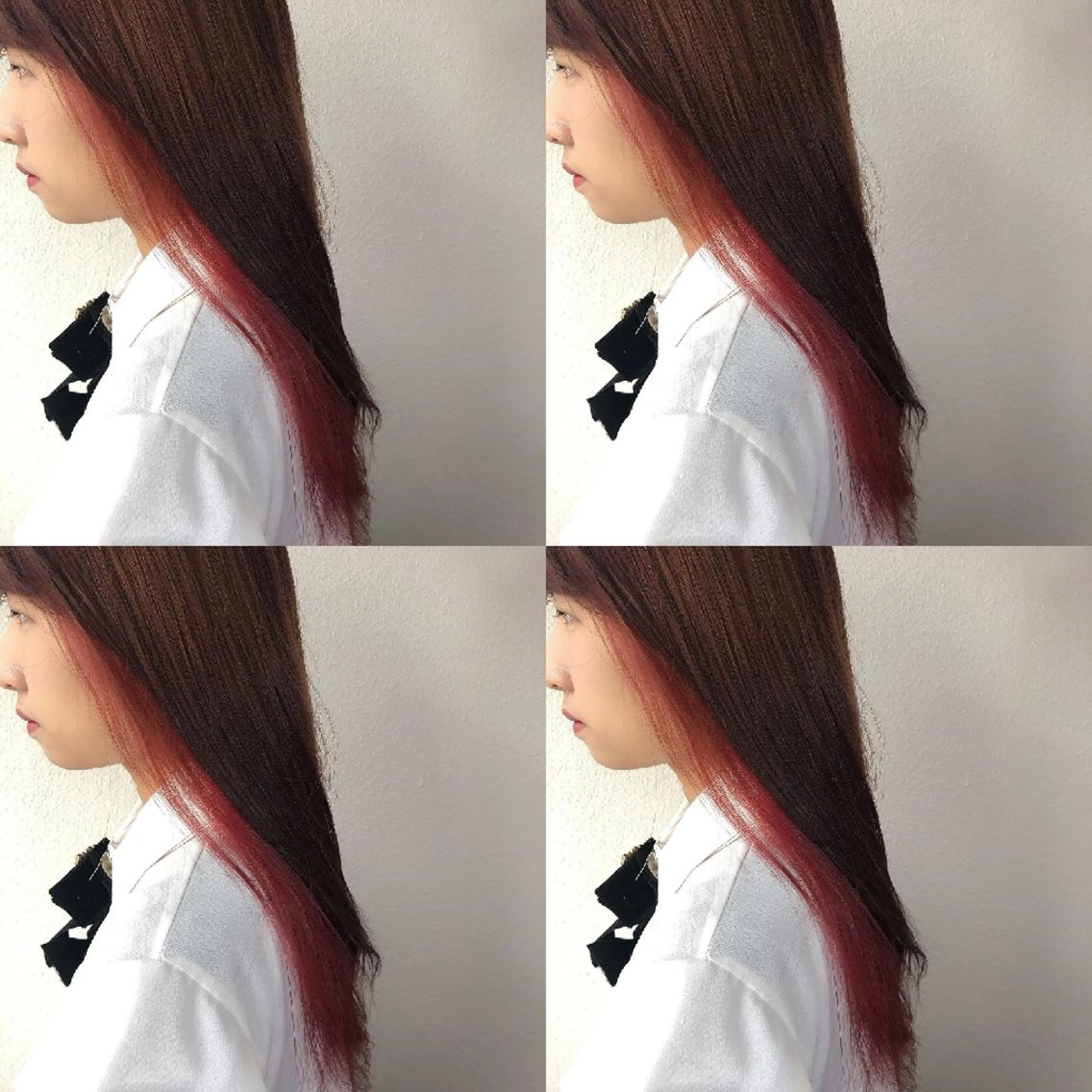 セミロング カラー ヘアアレンジ インナーカラー ピンクカラー カット ヘアカラー トリートメント 竹内啓太 ボブのヘアスタイル