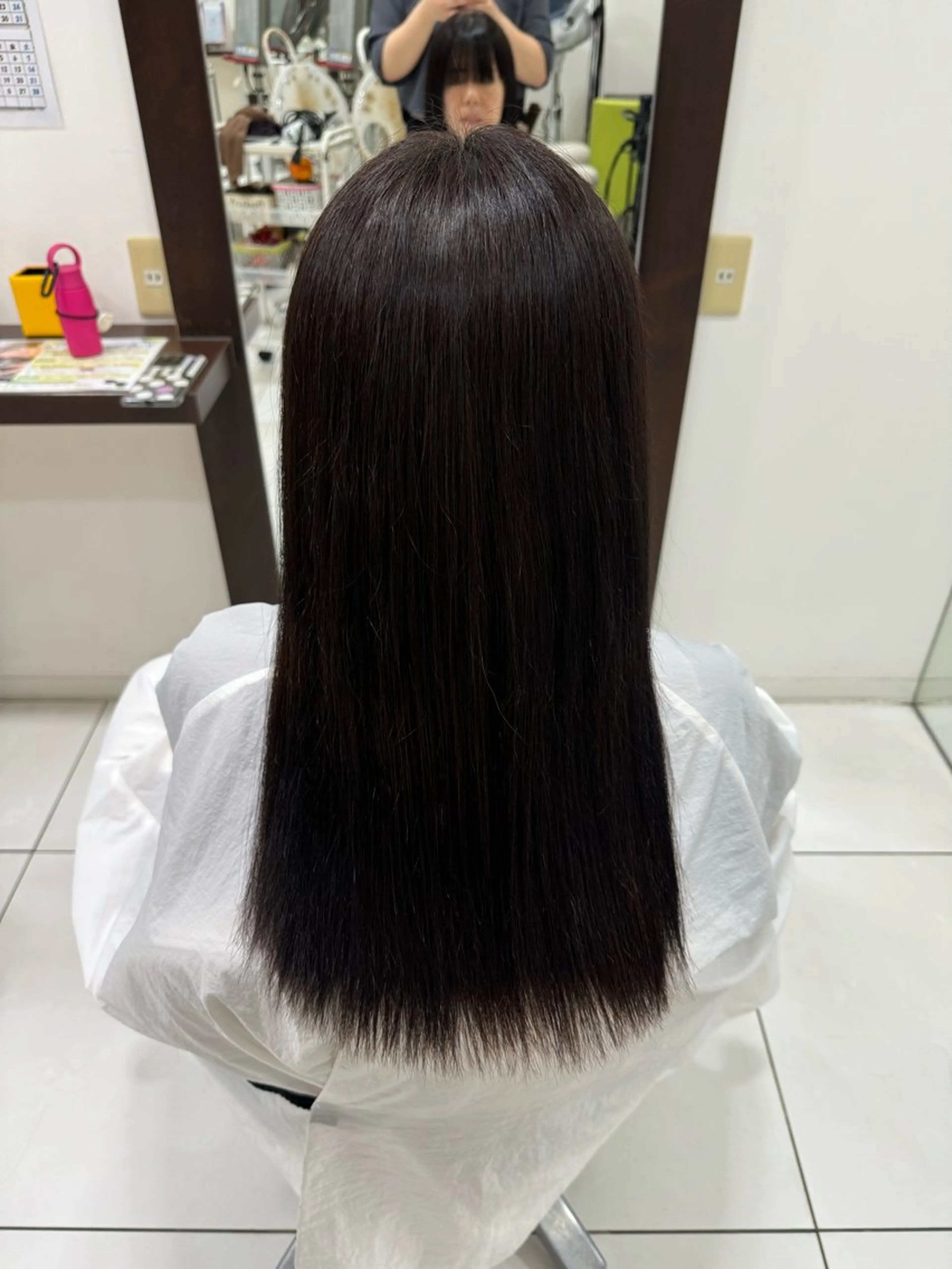 ロング 縮毛矯正 小達 陽菜のヘアスタイル