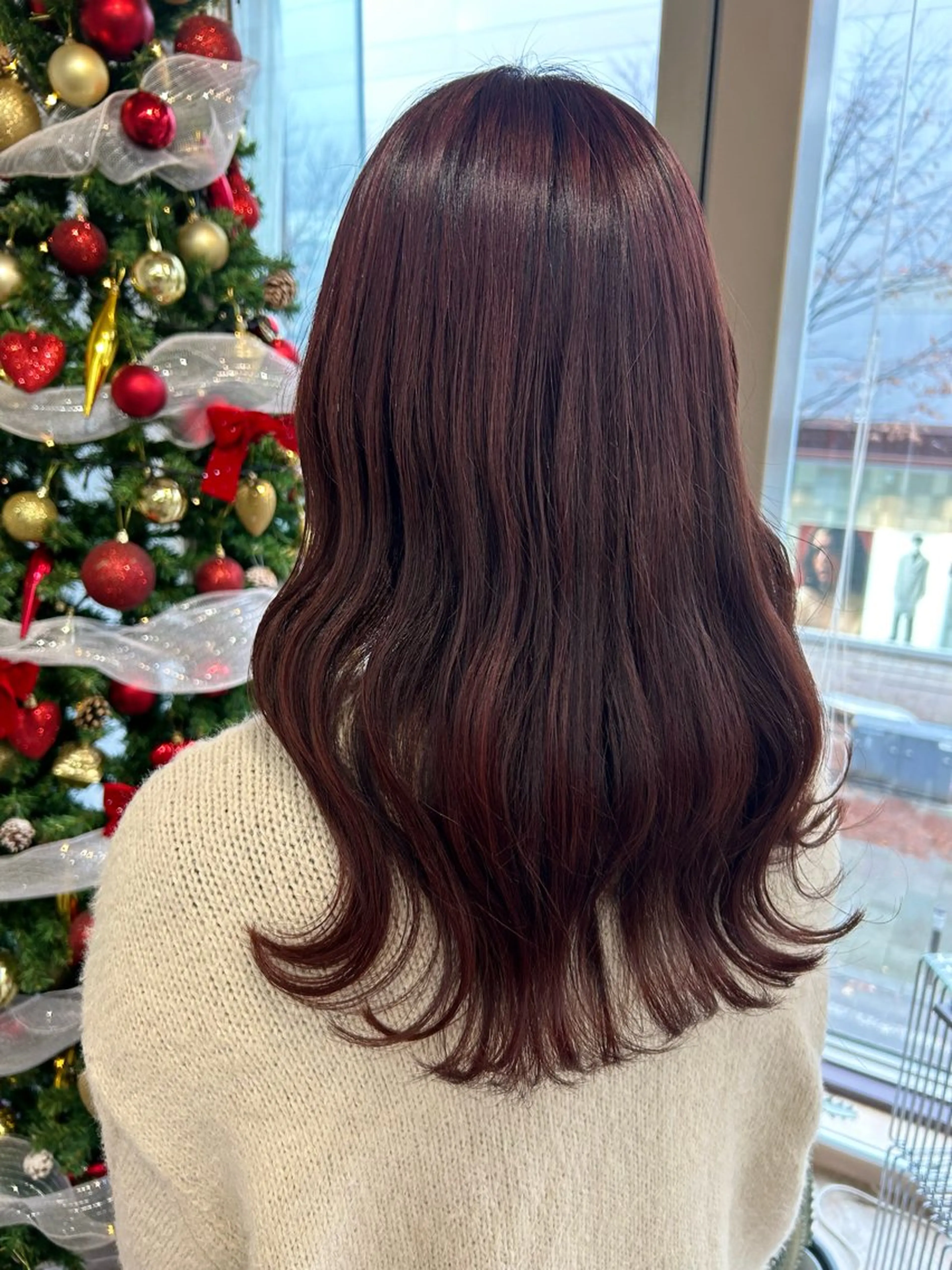 ロング カラー カット ヘアカラー ベージュ/ダブルカラ ー/新潟駅/青柳萌果のヘアスタイル