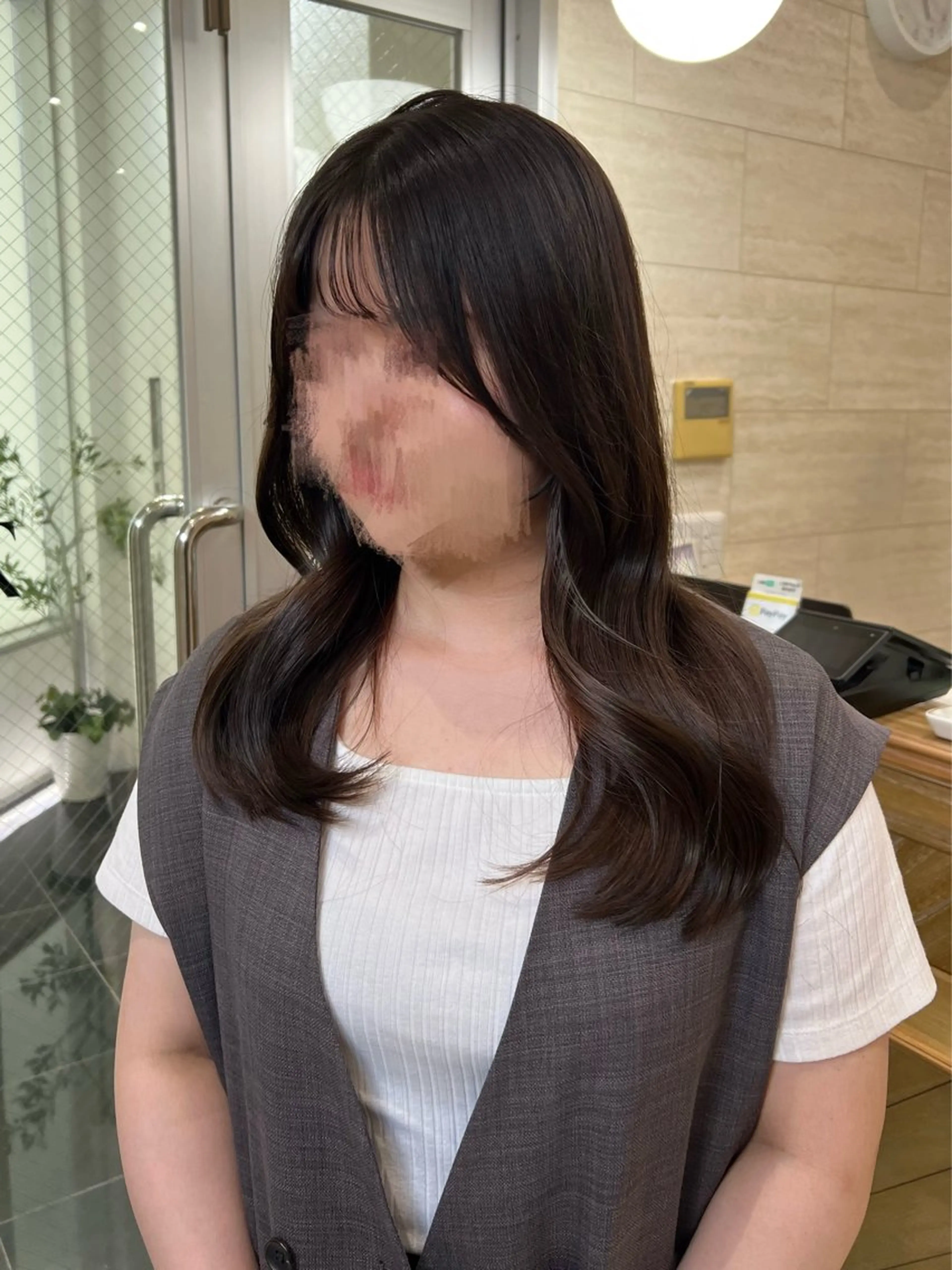 ロング カット ヘアカラー トリートメント 🎀zina/韓国 🎀amiのヘアスタイル