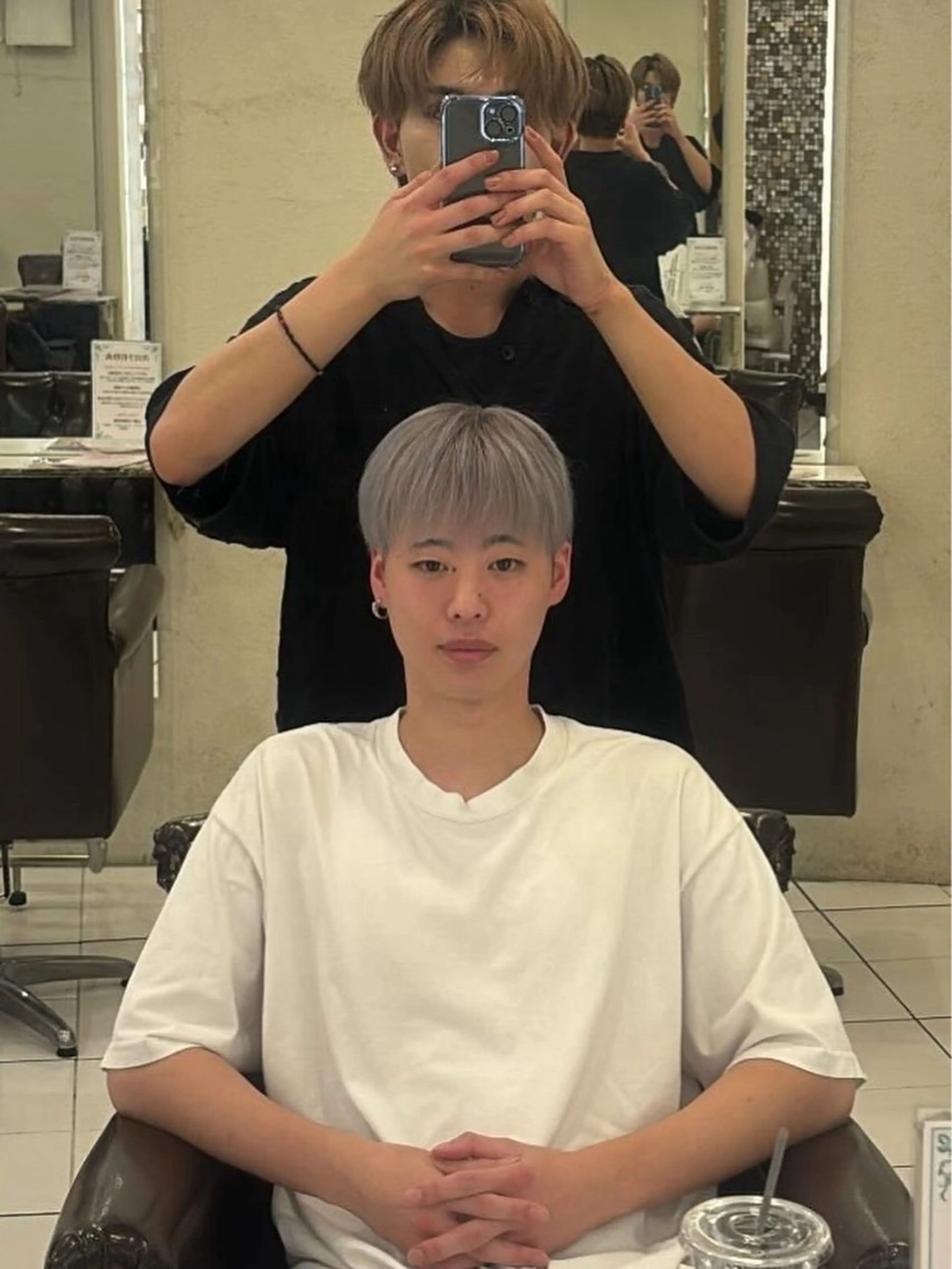 メンズ カット ヘアカラー トリートメント 郡山駅前美容師 真野目暉のヘアスタイル