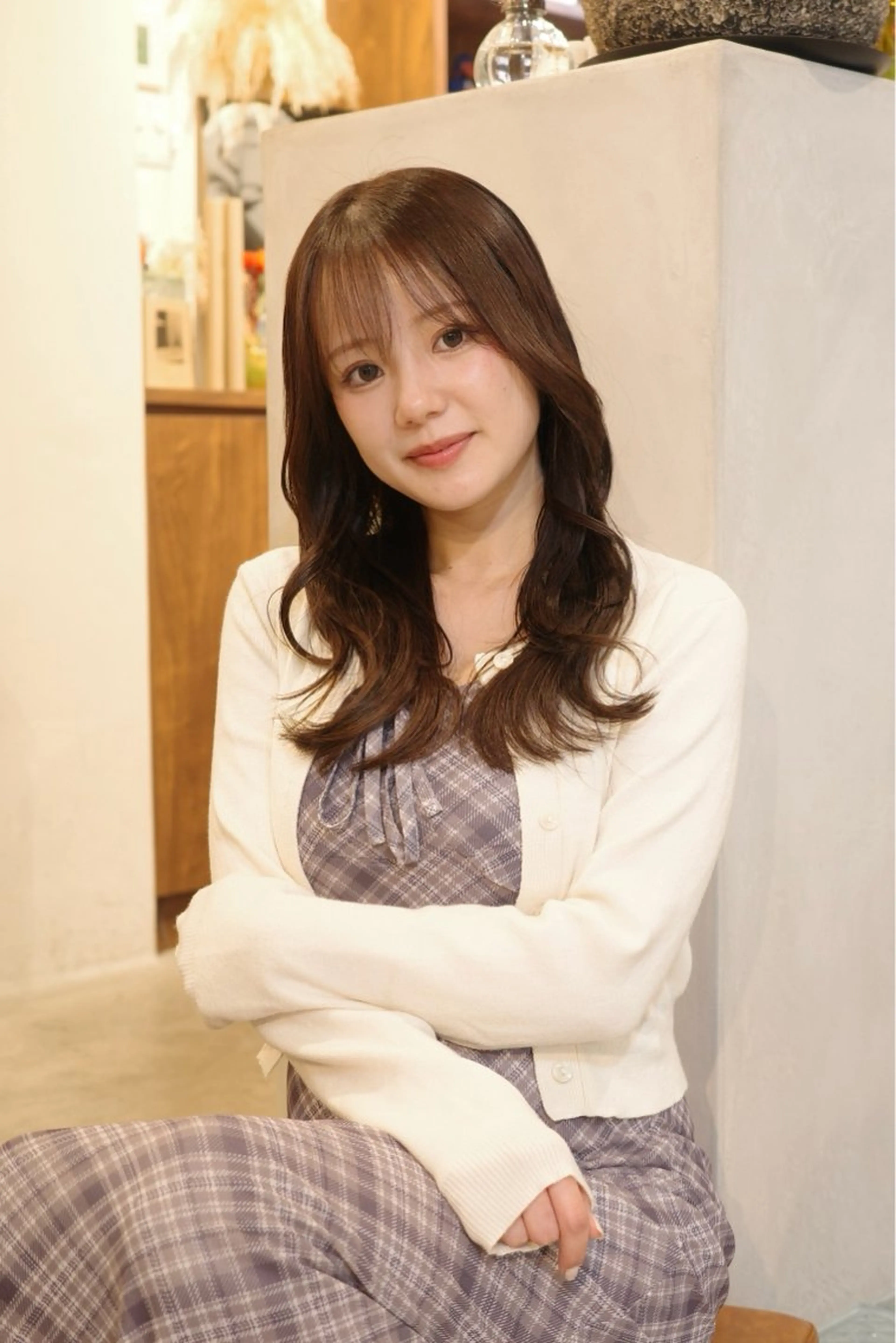 ロング カラー (𝐡)𝐰𝐢𝐦 𝐲𝐮𝐧𝐚のヘアスタイル