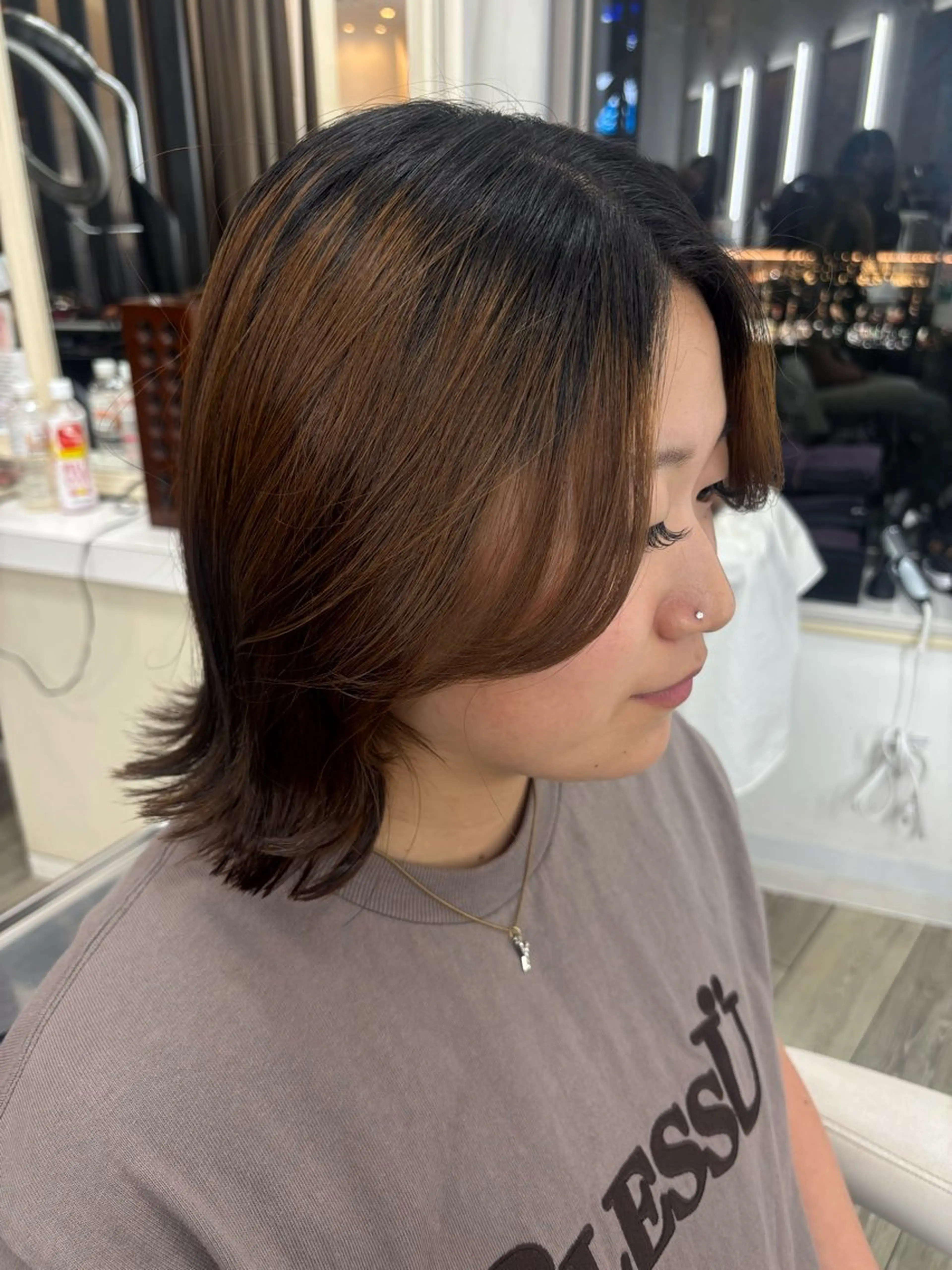 ミディアム さとう さくらのヘアスタイル