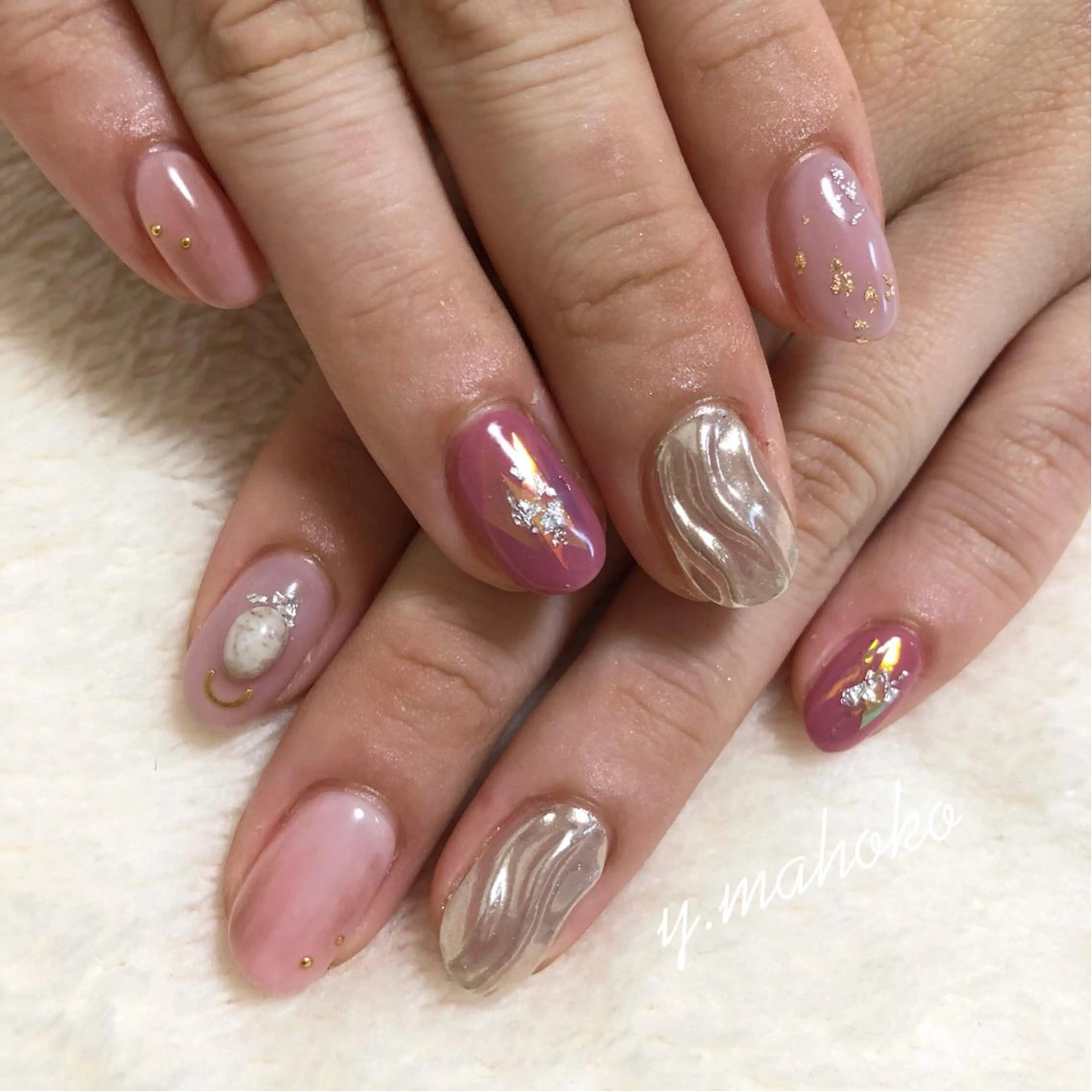 ネイル ハンドネイル She nail studio 原宿所属・パラジェル有/ スカルプ/mahoのネイルデザイン