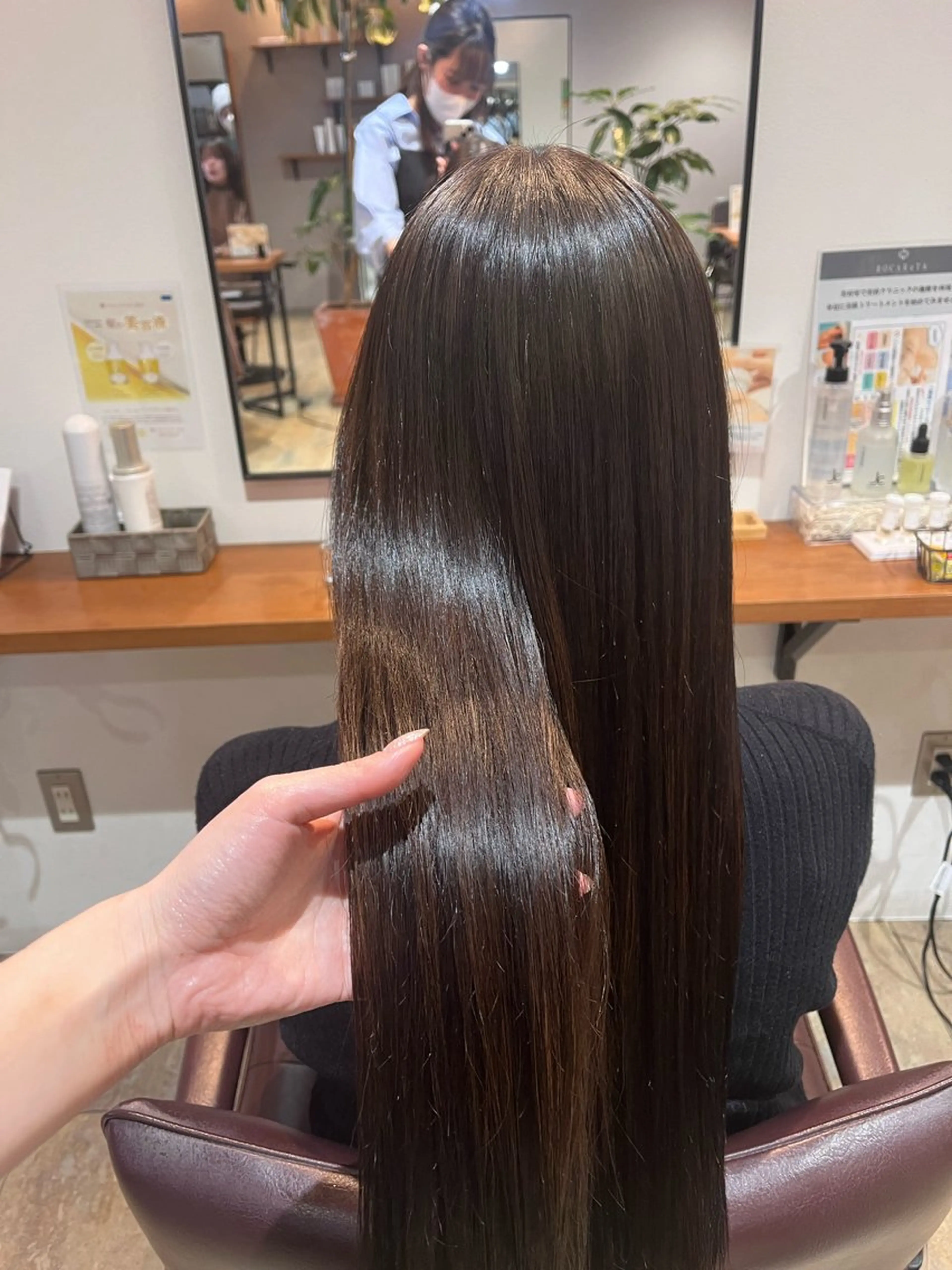 ロング パーマ 縮毛矯正 清水 月菜のヘアスタイル