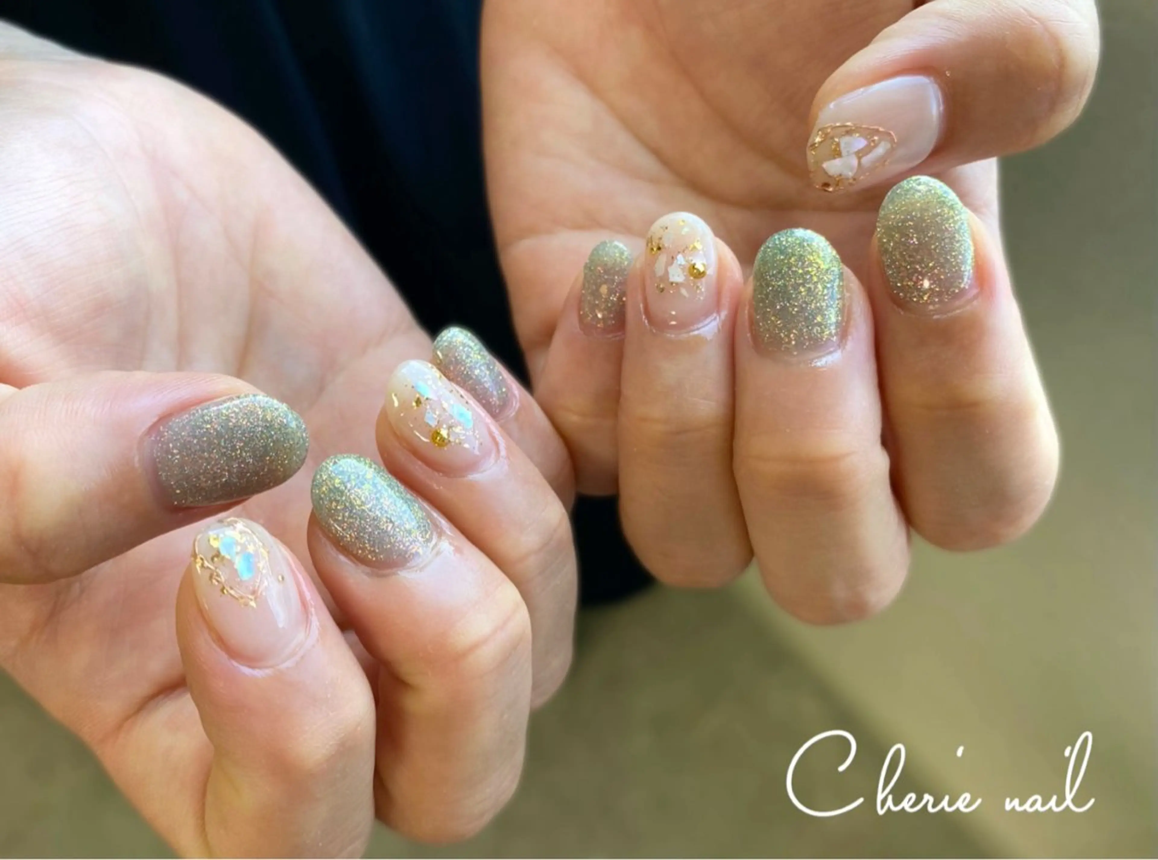 ネイル フラッシュネイル ジェルネイル 夏ネイル ハンドネイル Cherienail yunaのネイルデザイン