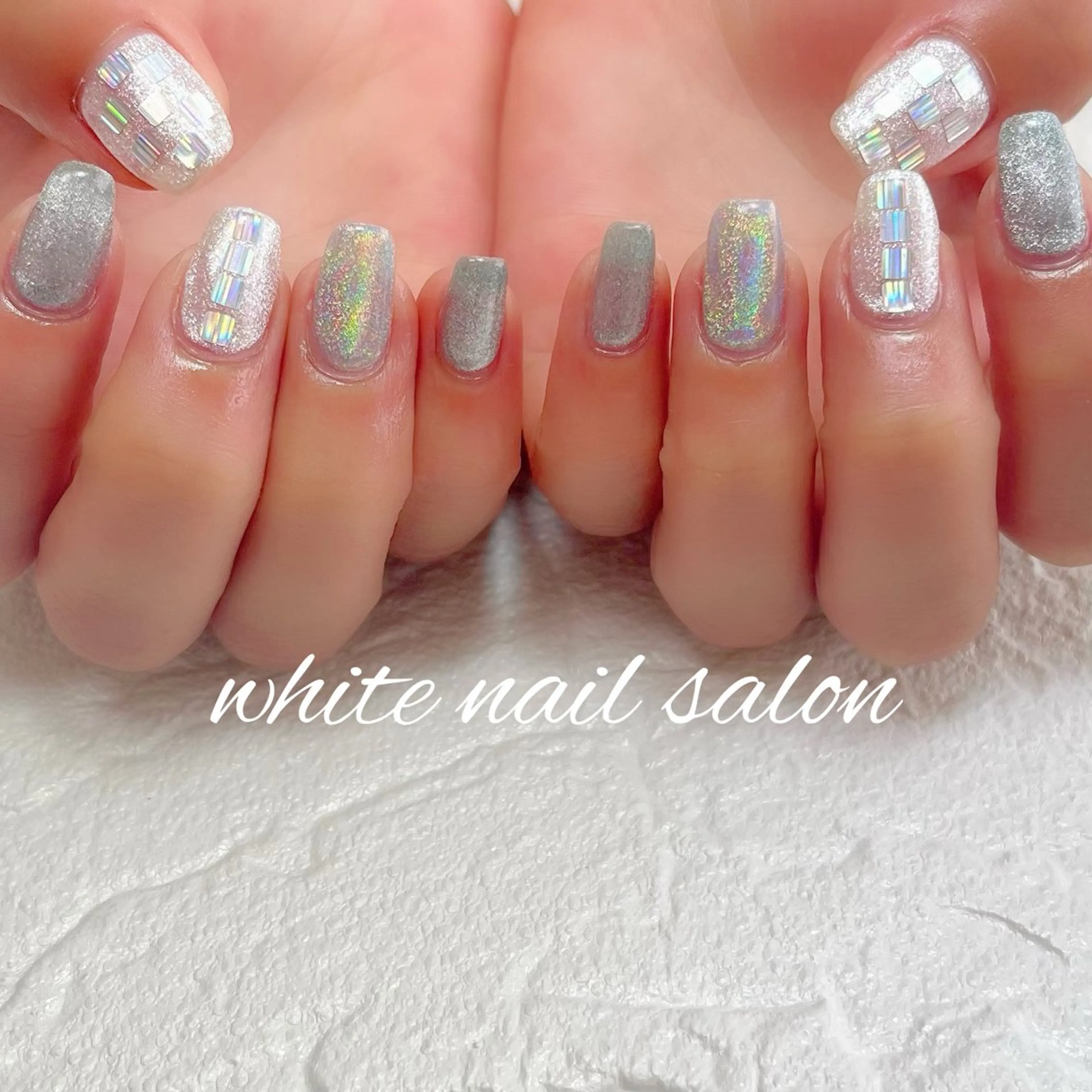 ネイル ラメ(グリッター) ハンドネイル white nail salonのネイルデザイン